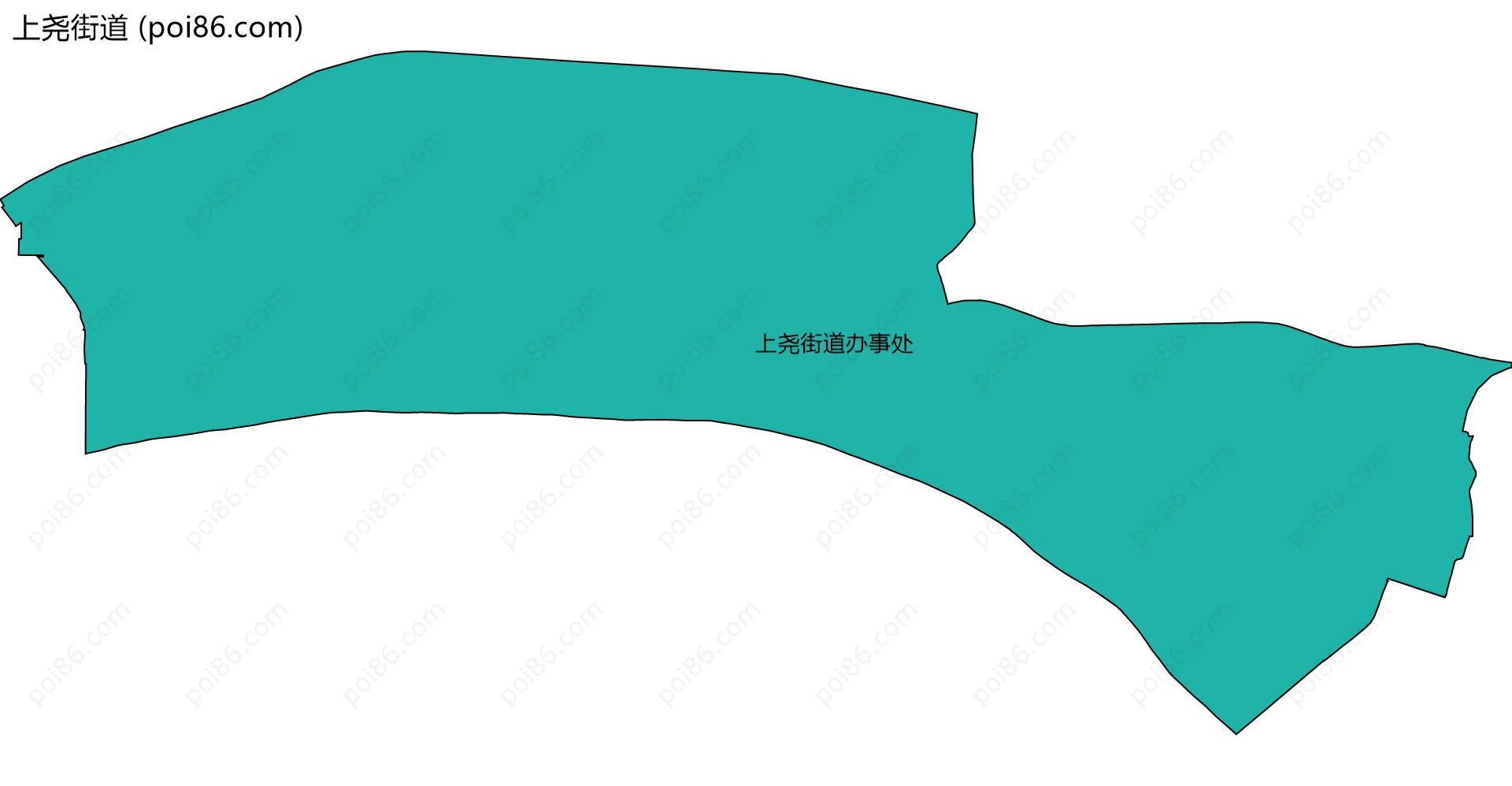 上尧街道边界地图(五级行政区划)