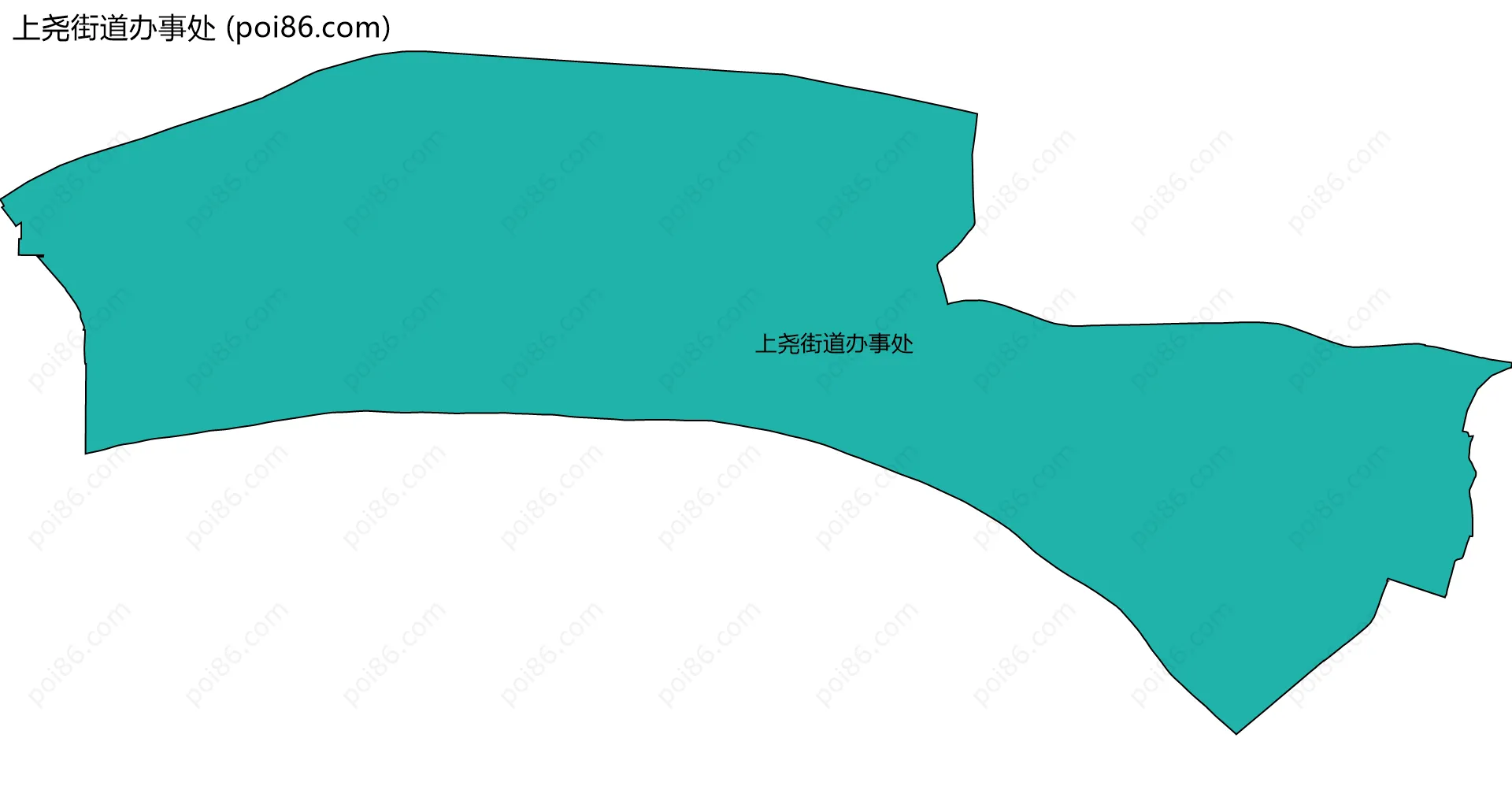 上尧街道办事处边界地图