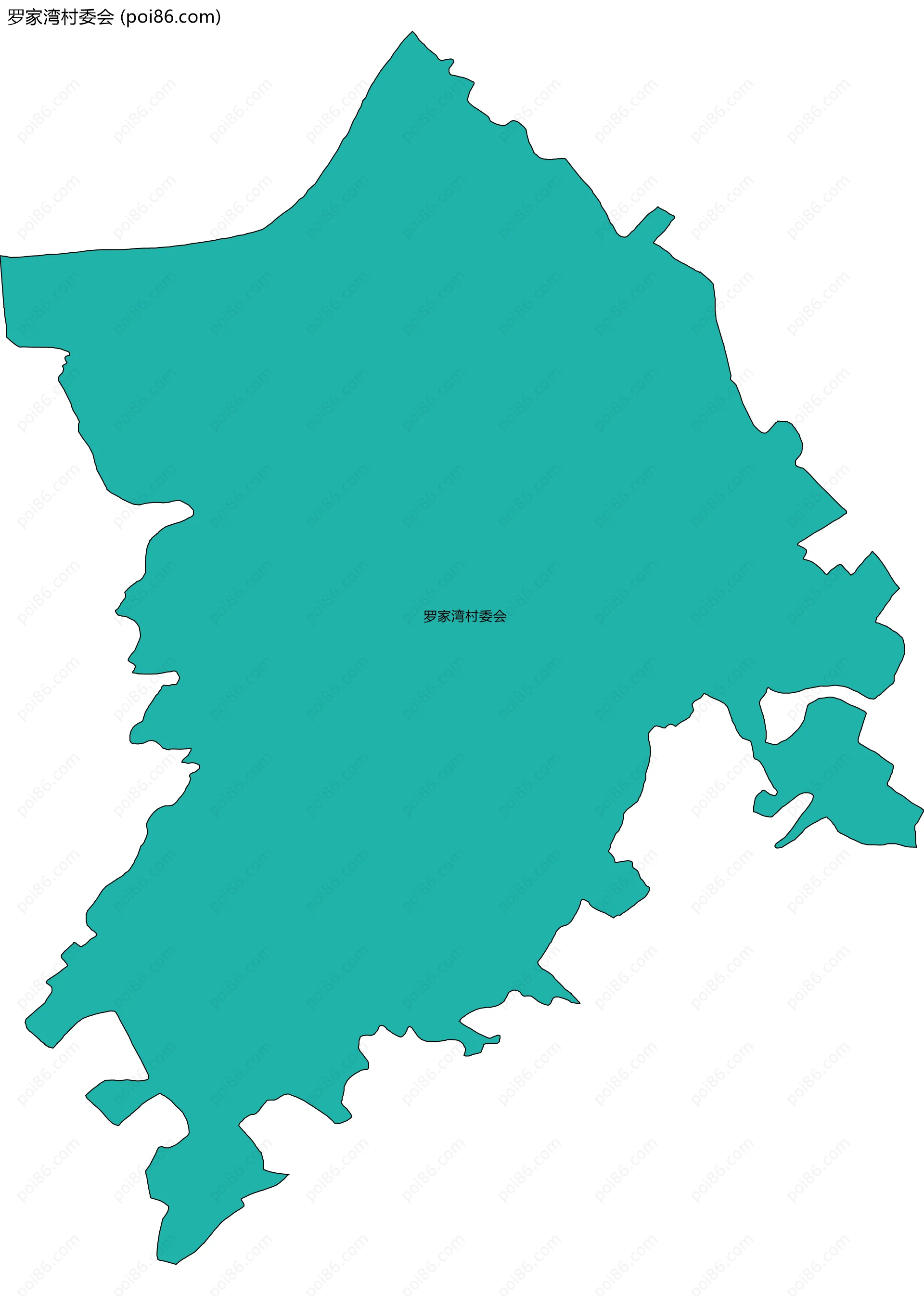 罗家湾村委会边界地图