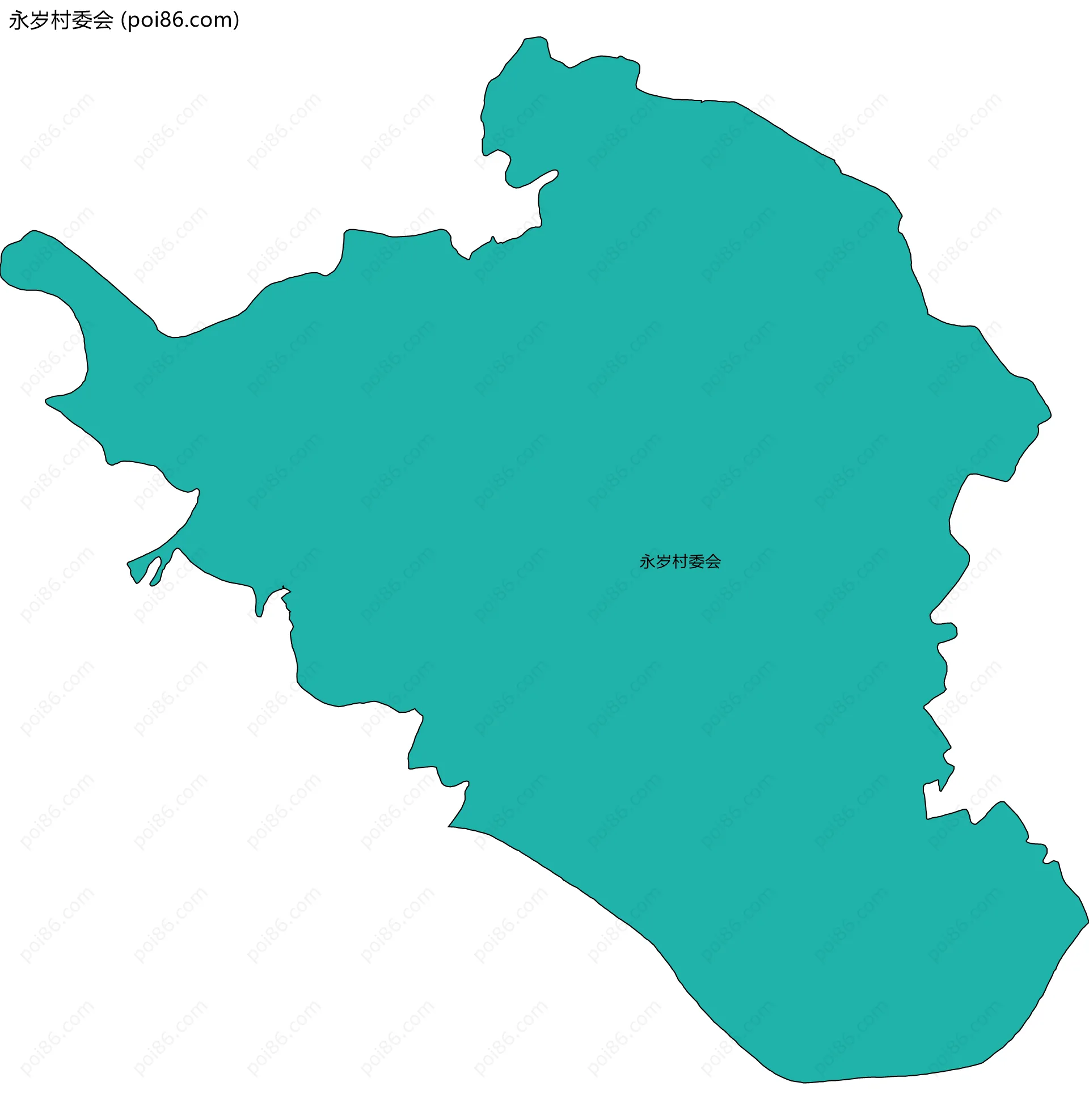 永岁村委会边界地图