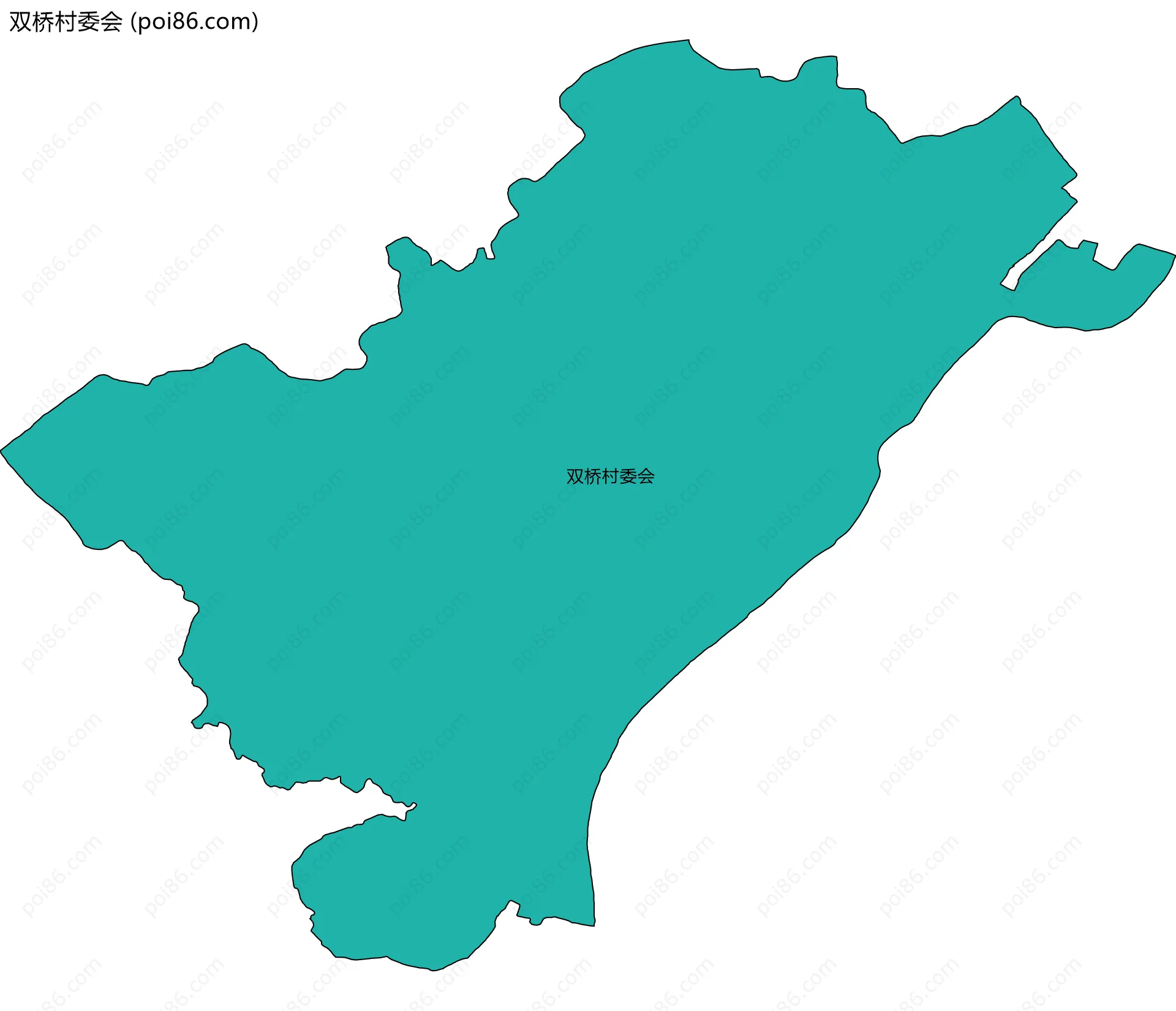 双桥村委会边界地图