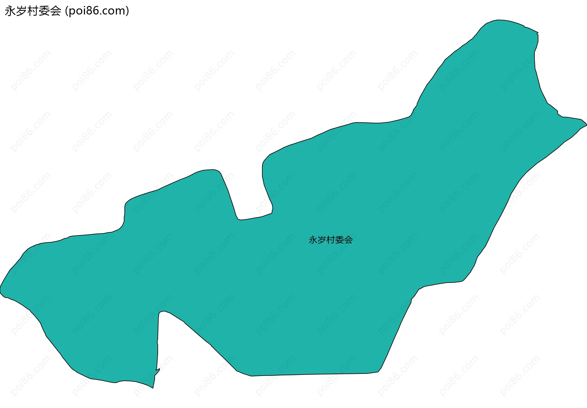 永岁村委会边界地图