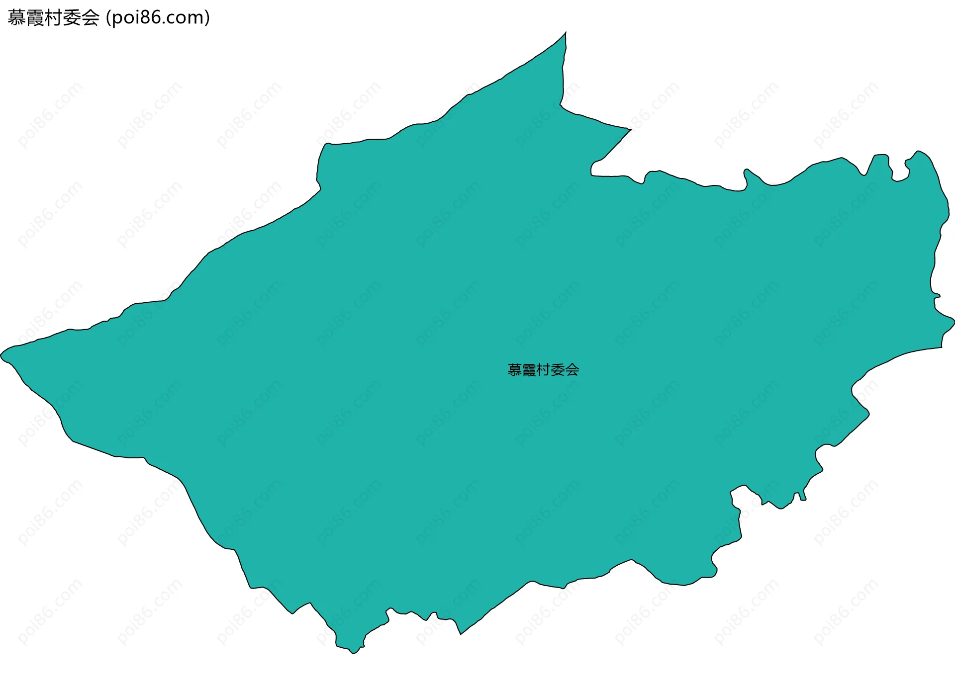 慕霞村委会边界地图
