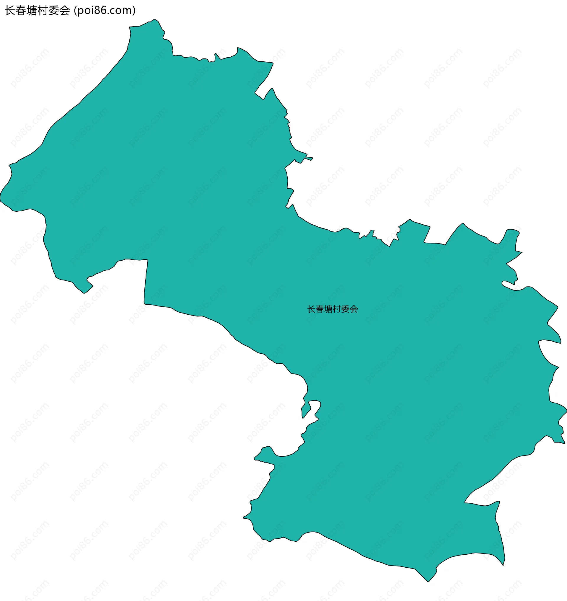 长春塘村委会边界地图