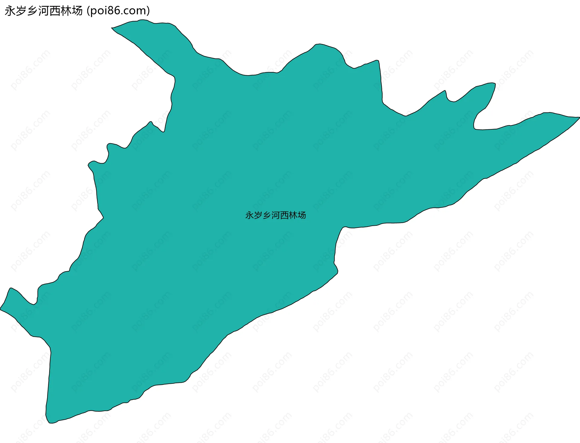 永岁乡河西林场边界地图