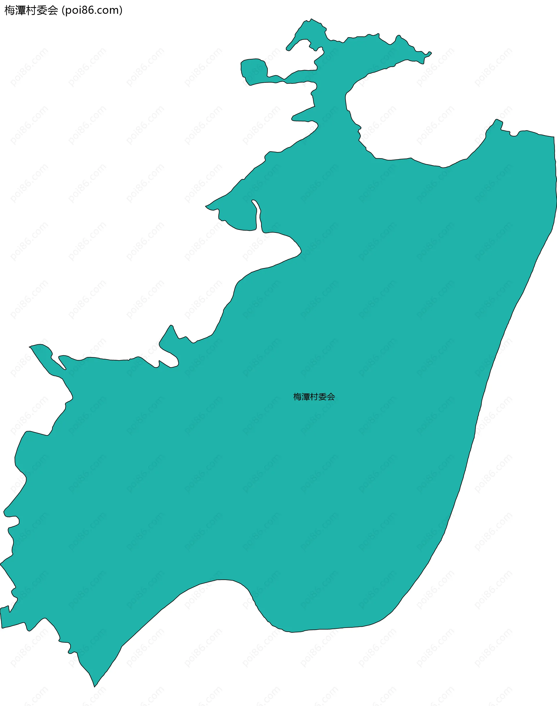 梅潭村委会边界地图