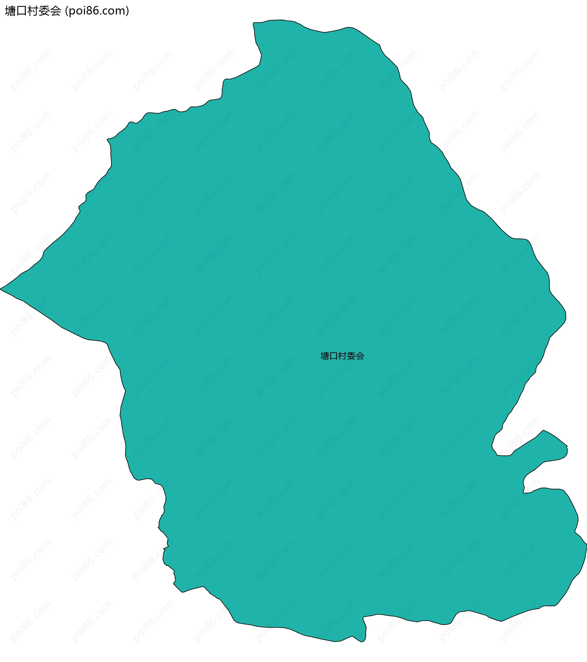 塘口村委会边界地图