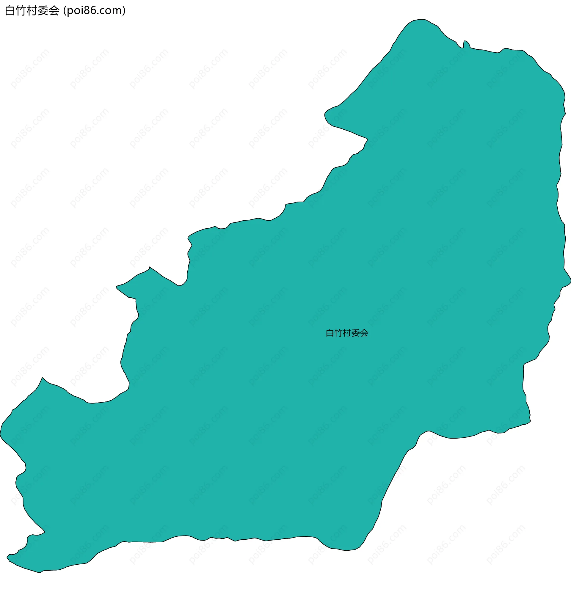 白竹村委会边界地图