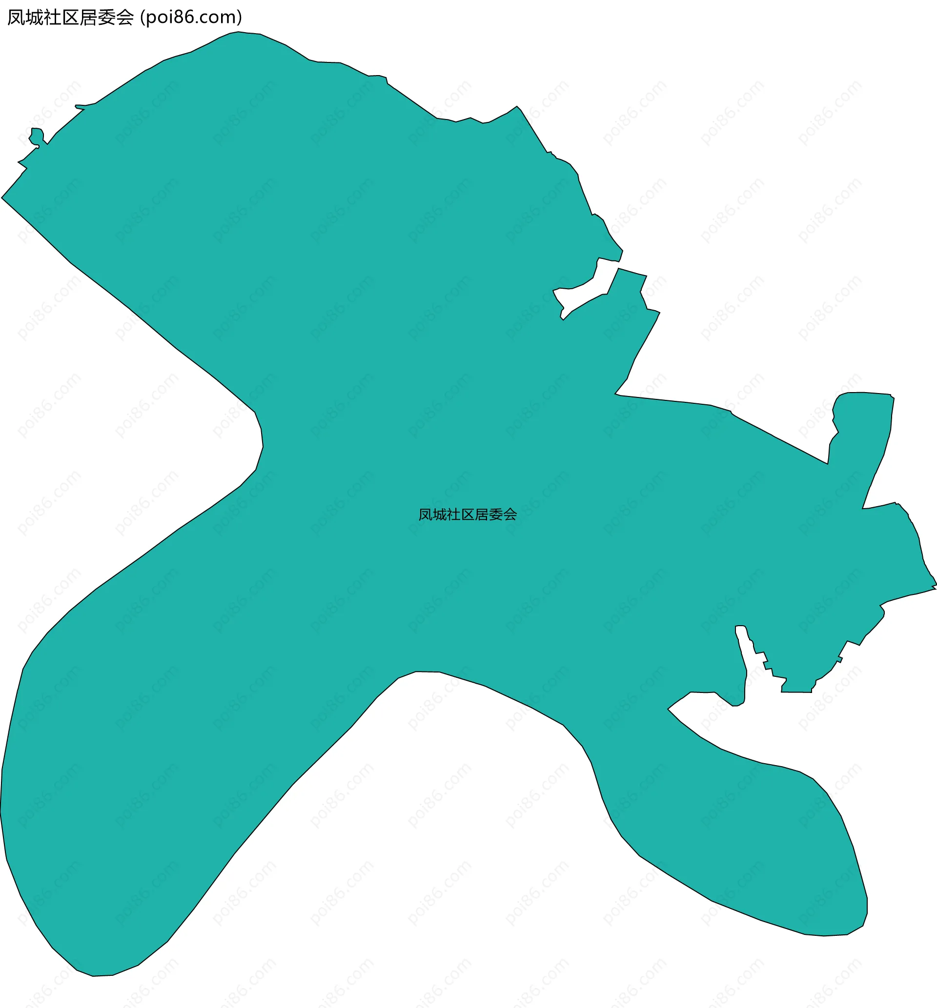 凤城社区居委会边界地图