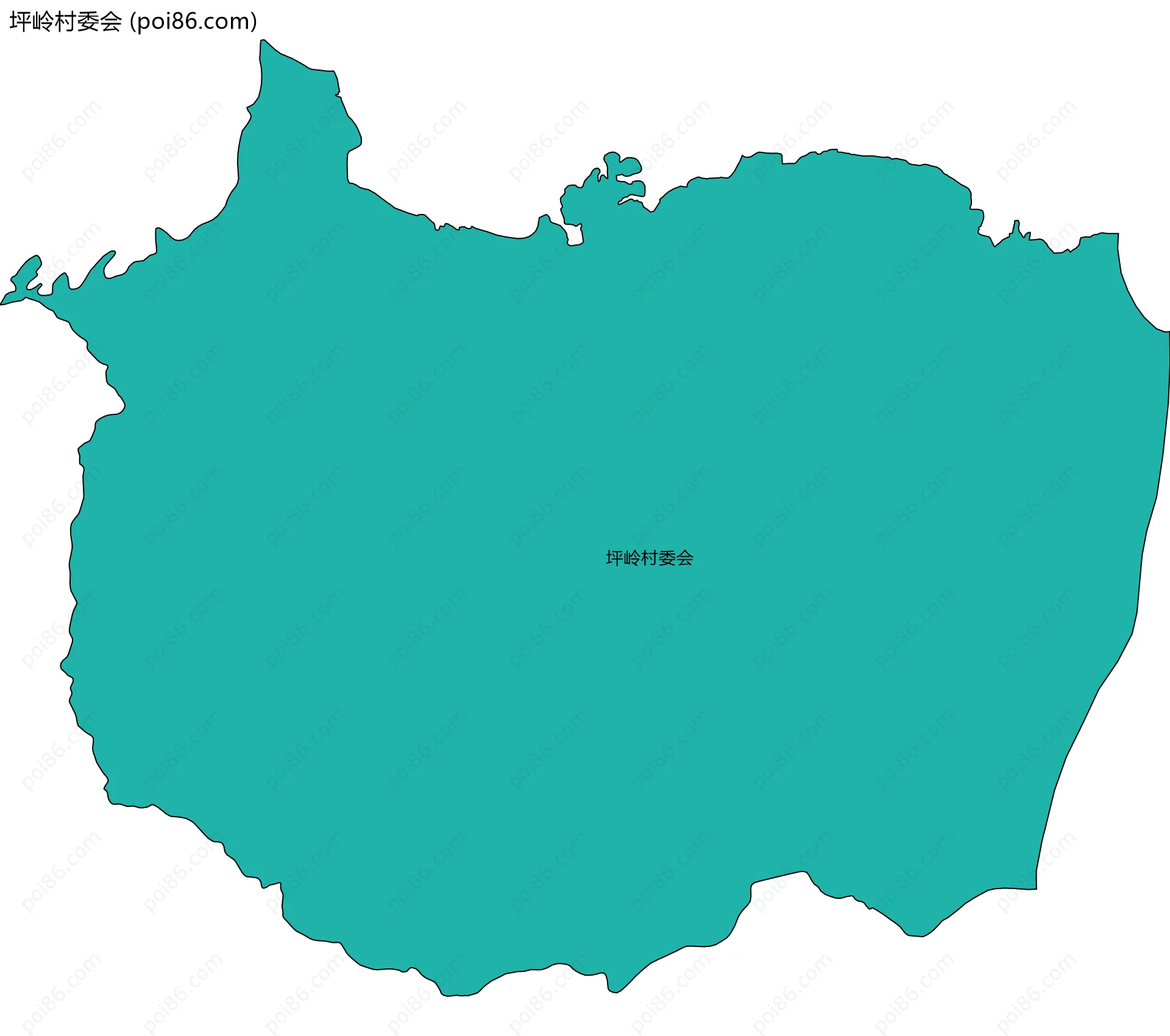 坪岭村委会边界地图