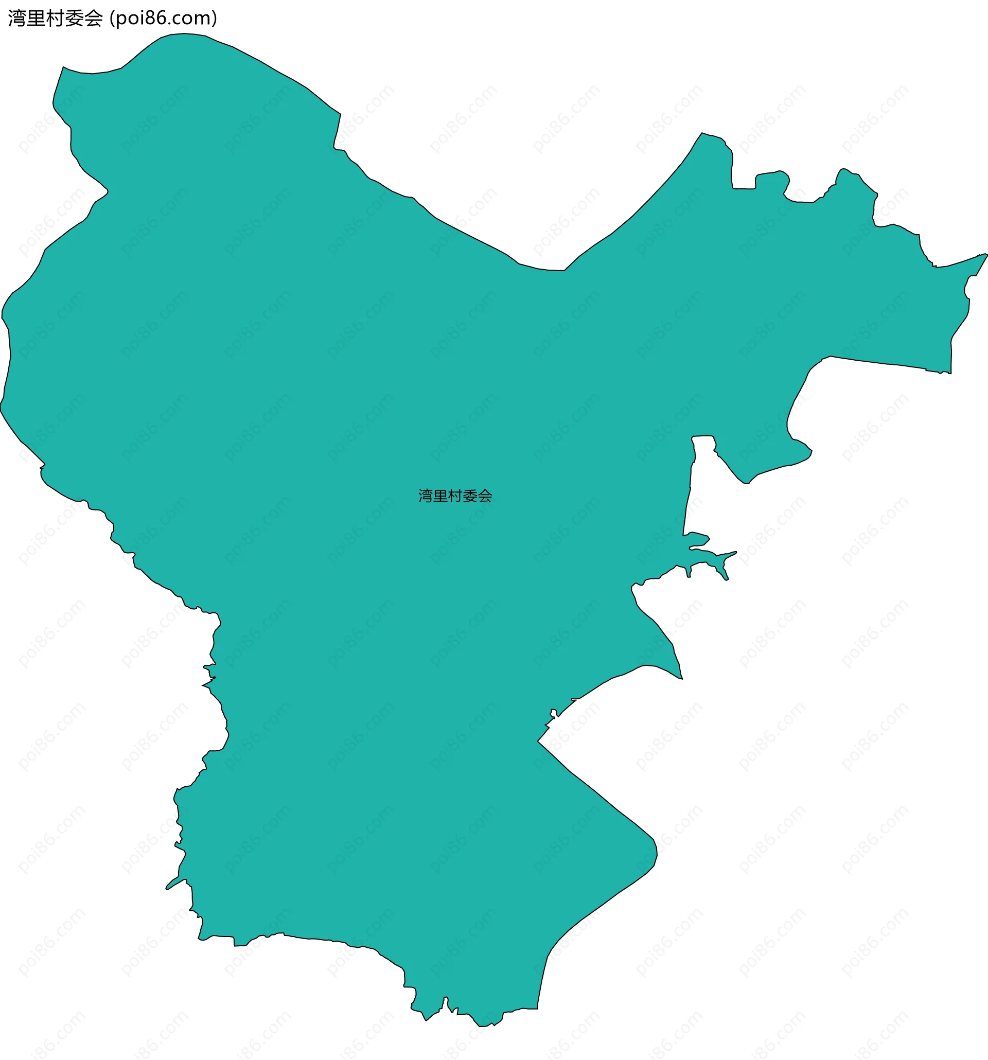 湾里村委会边界地图