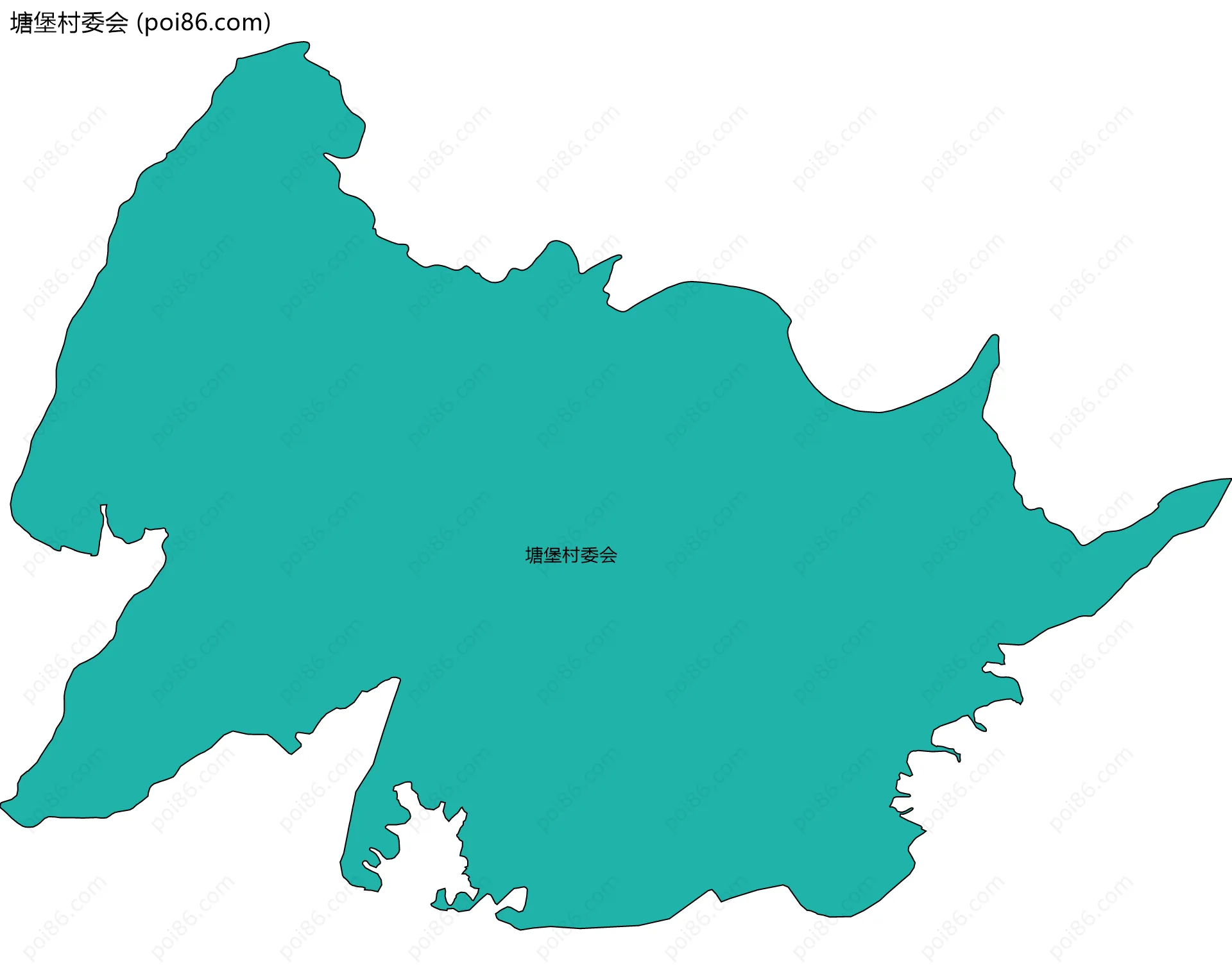 塘堡村委会边界地图