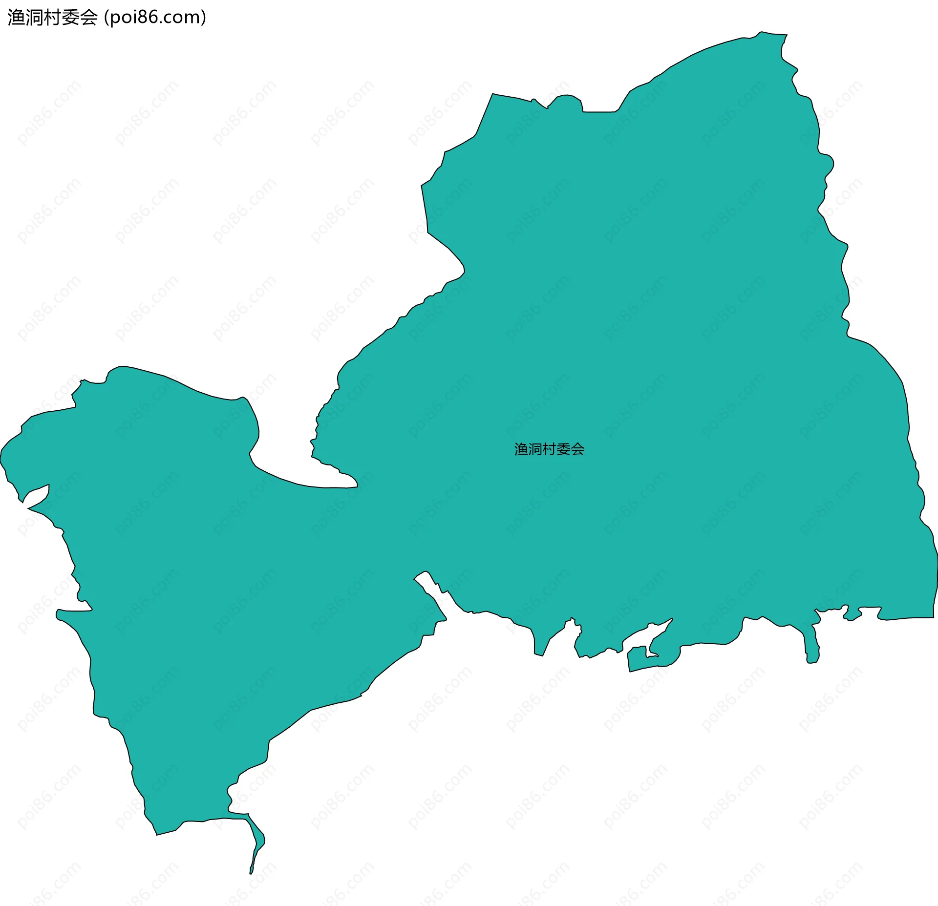 渔洞村委会边界地图