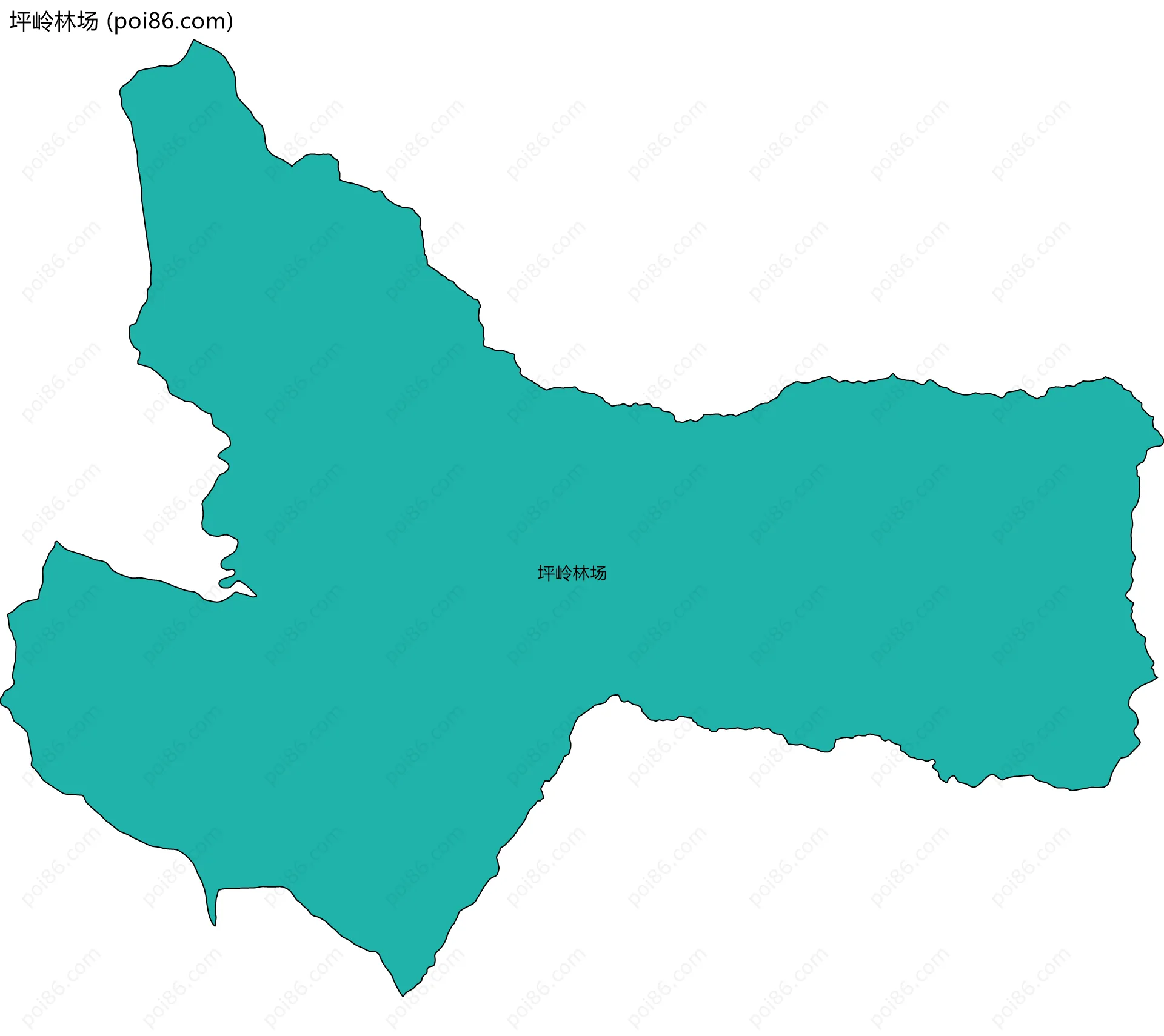 坪岭林场边界地图