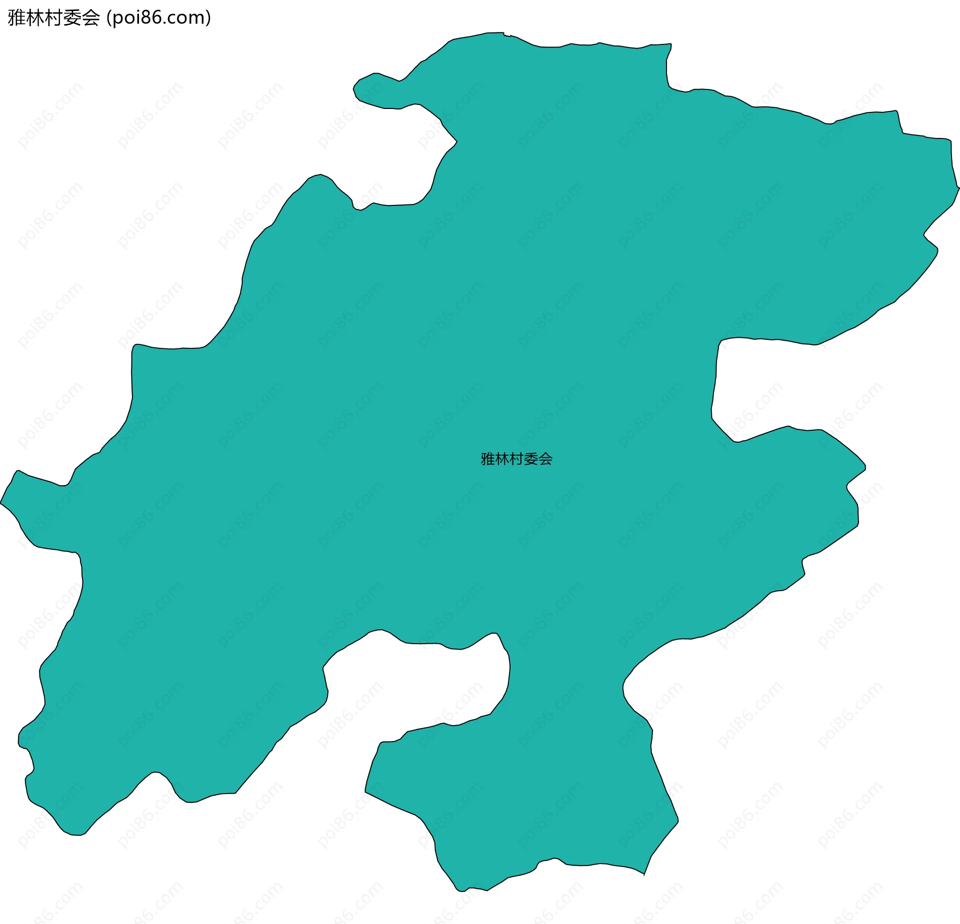 雅林村委会边界地图
