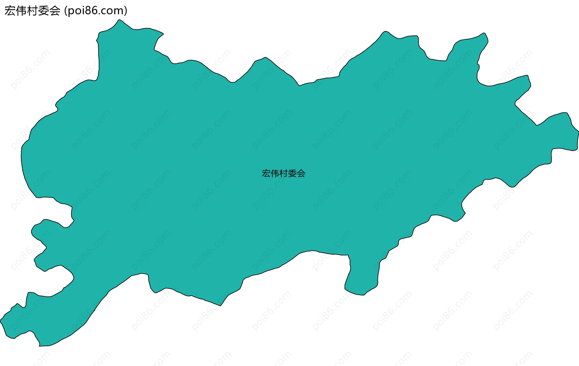 宏伟村委会边界地图