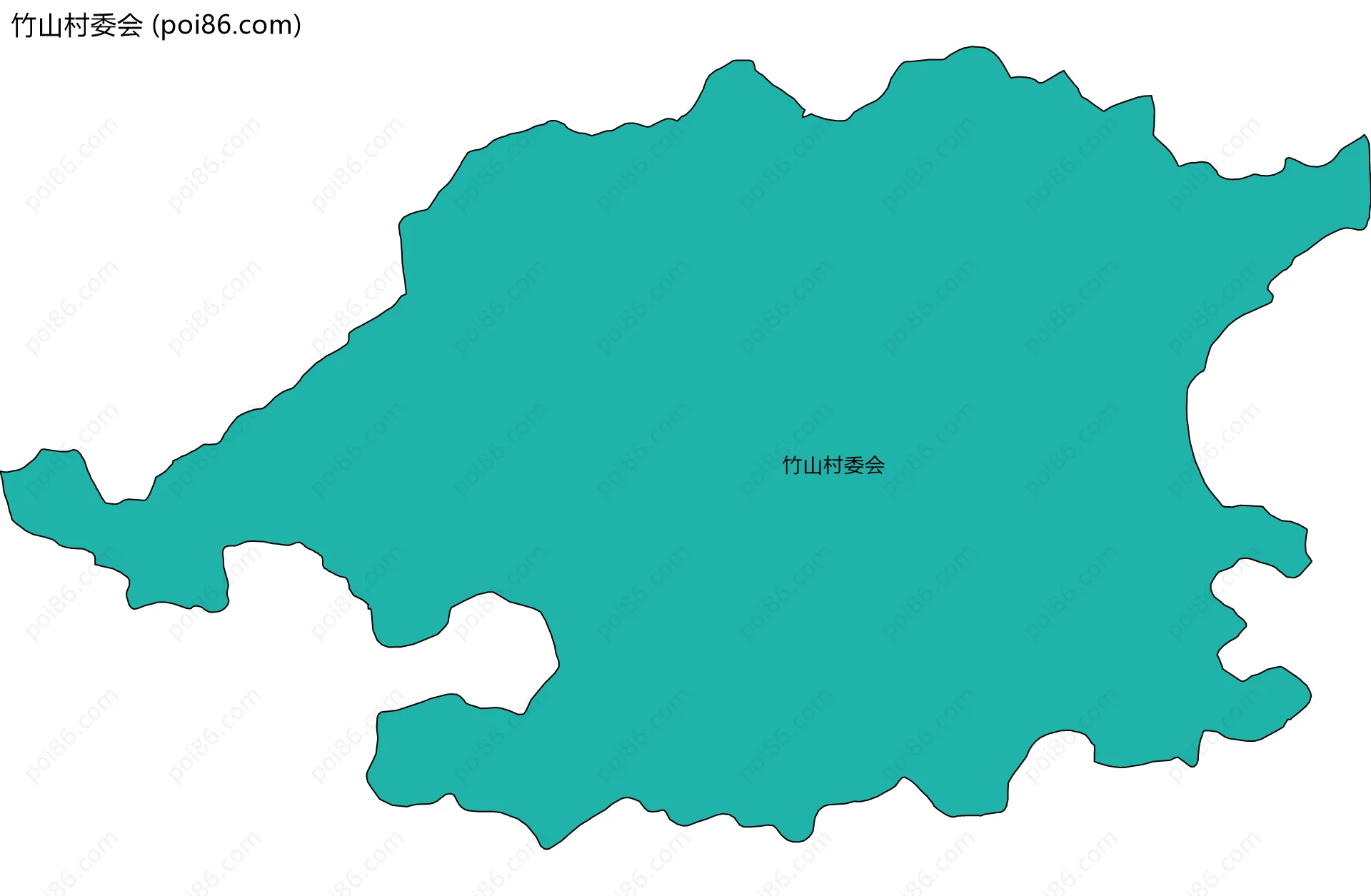 竹山村委会边界地图