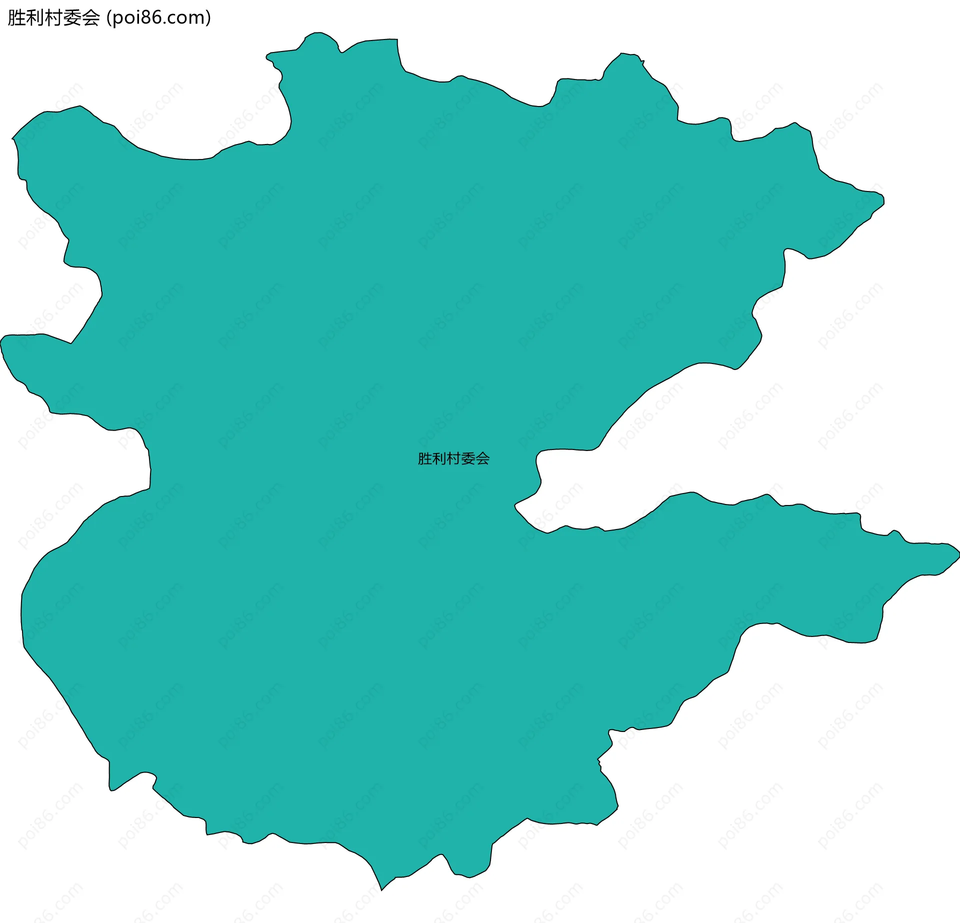 胜利村委会边界地图