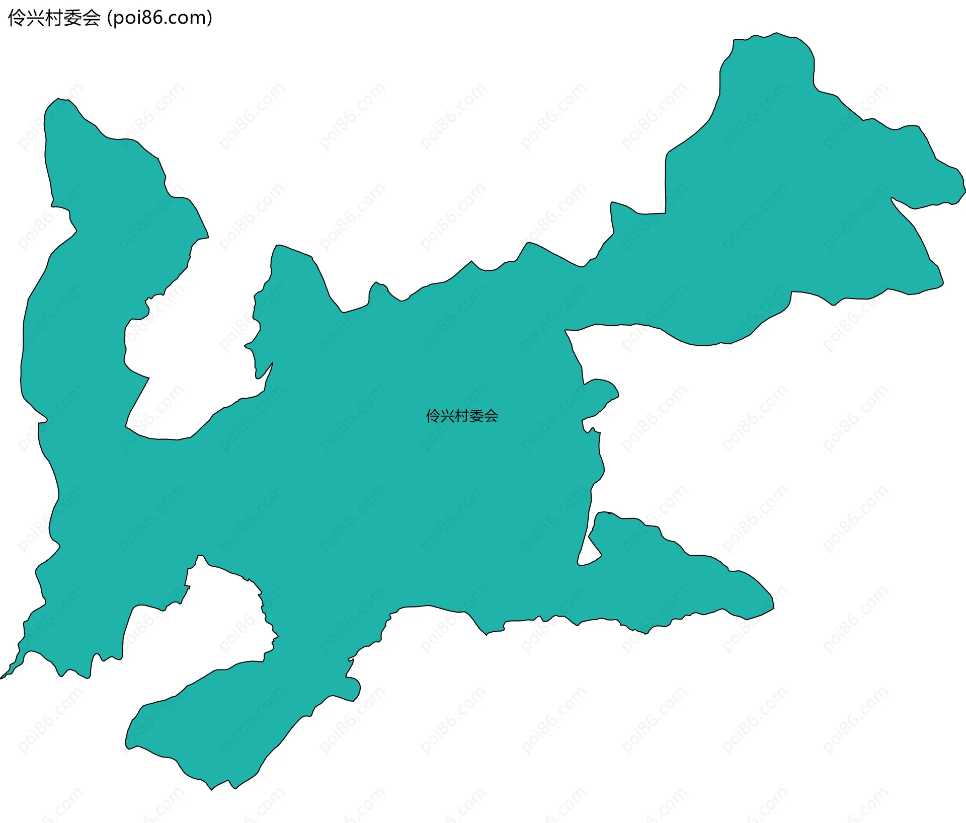 伶兴村委会边界地图