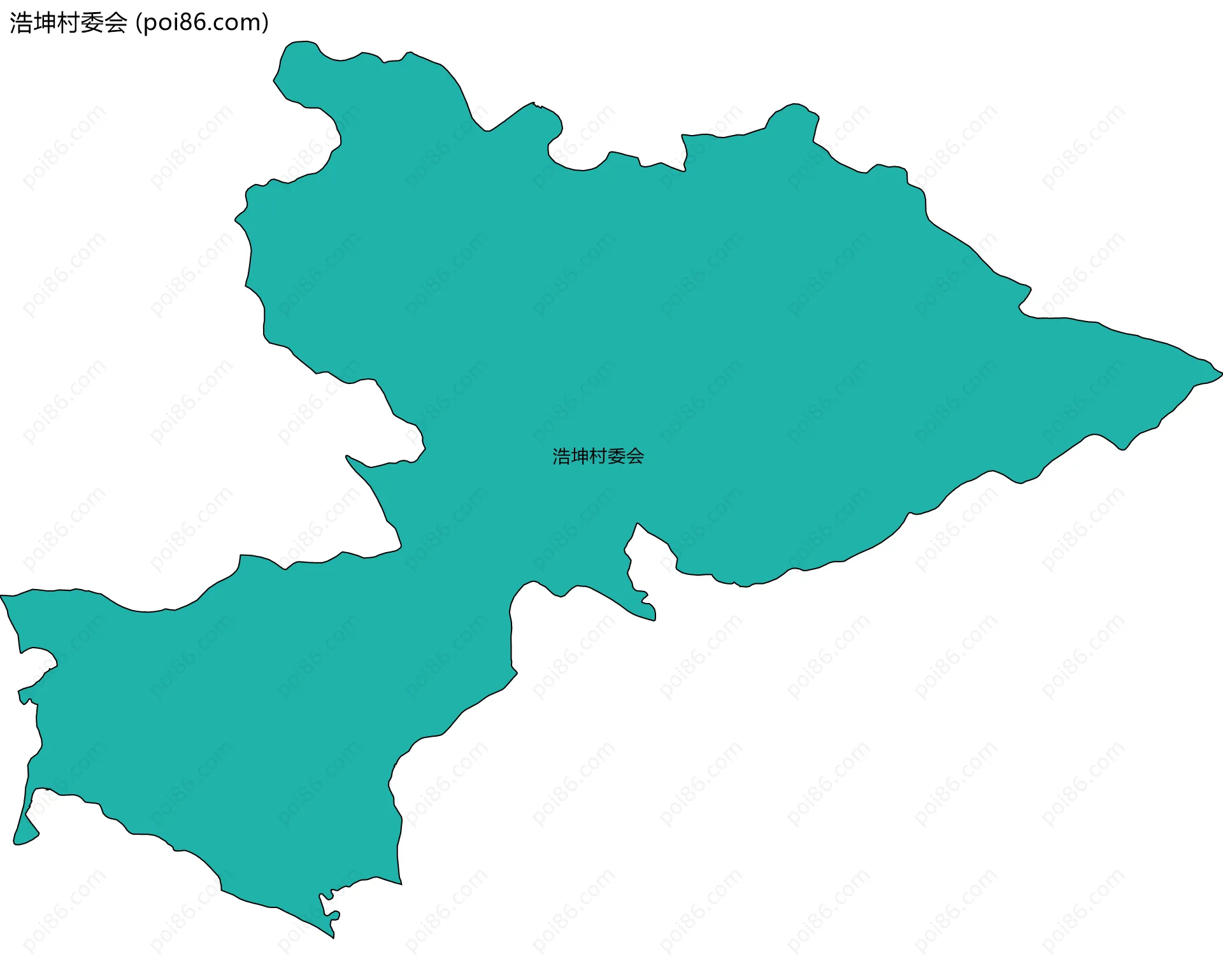 浩坤村委会边界地图