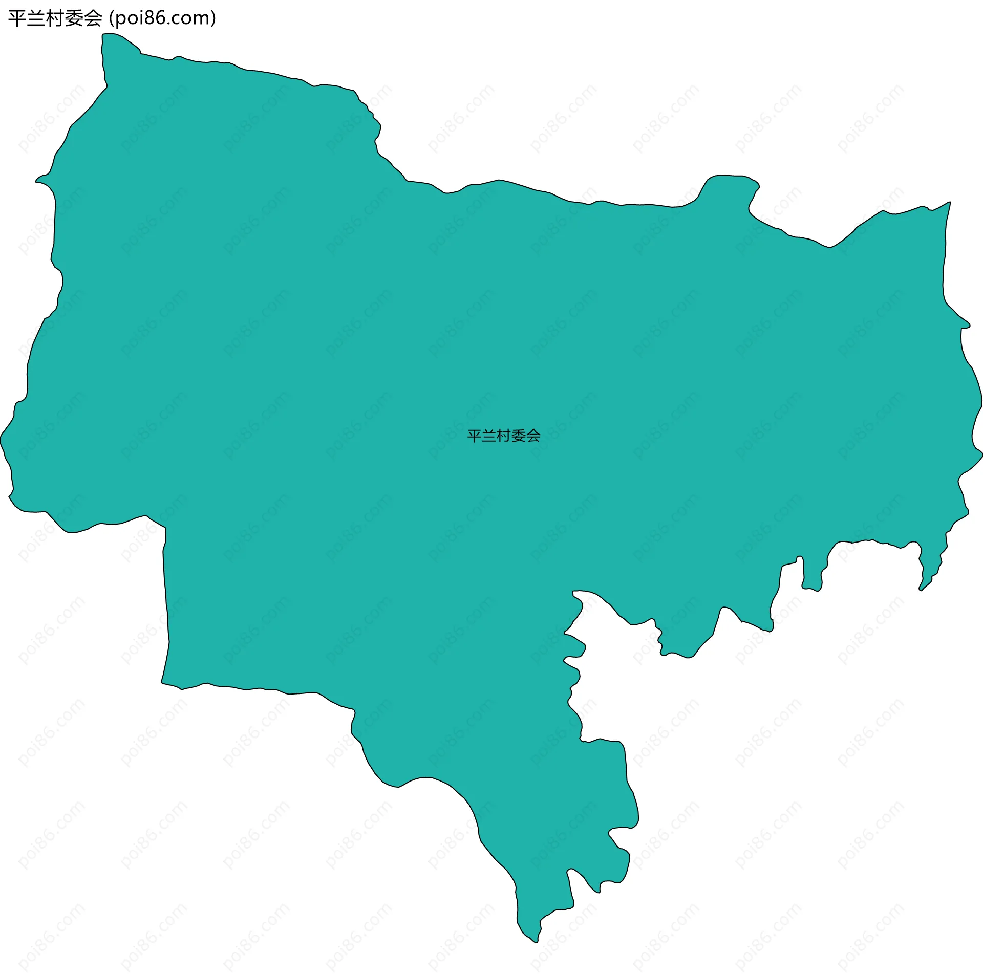 平兰村委会边界地图