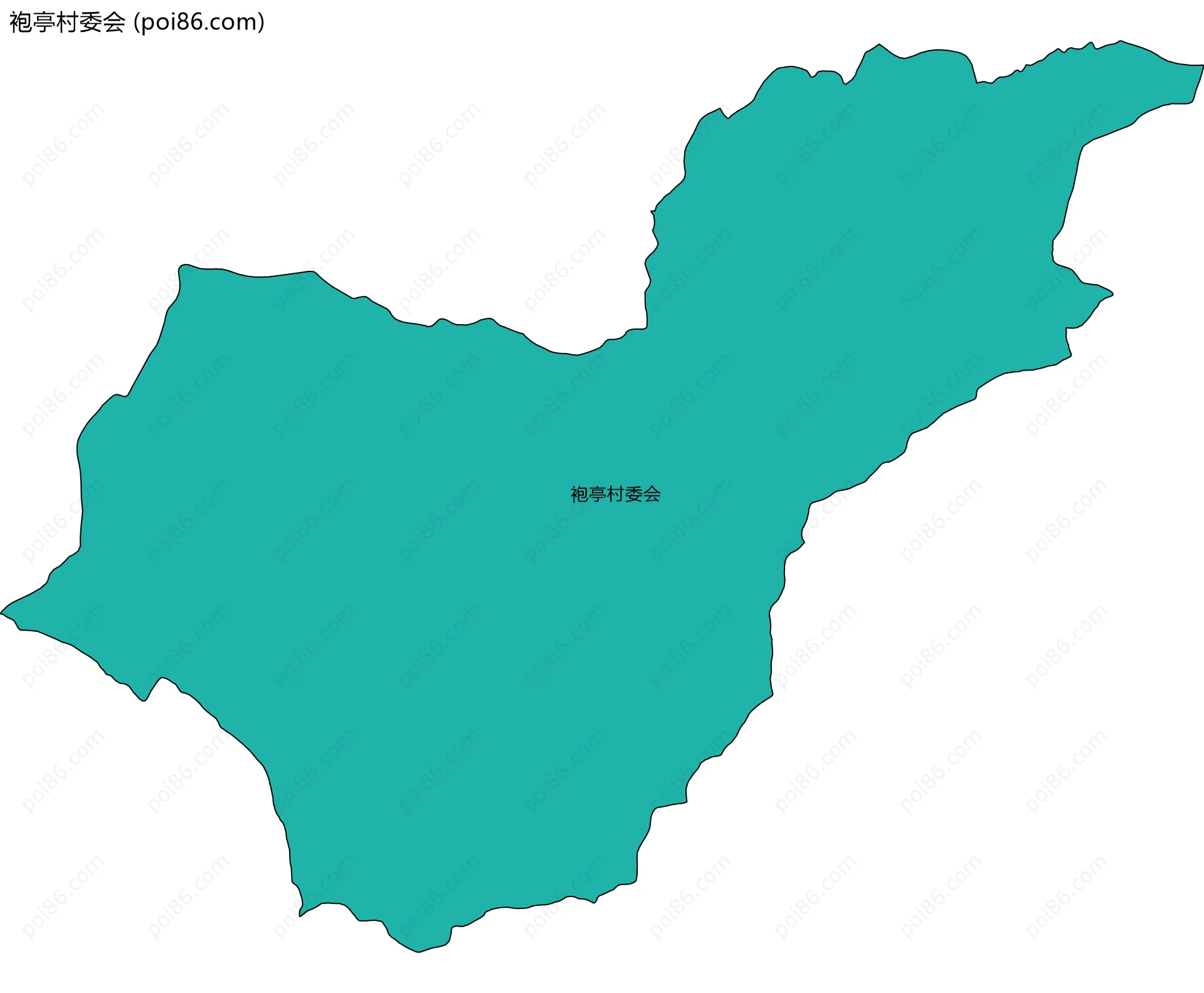 袍亭村委会边界地图