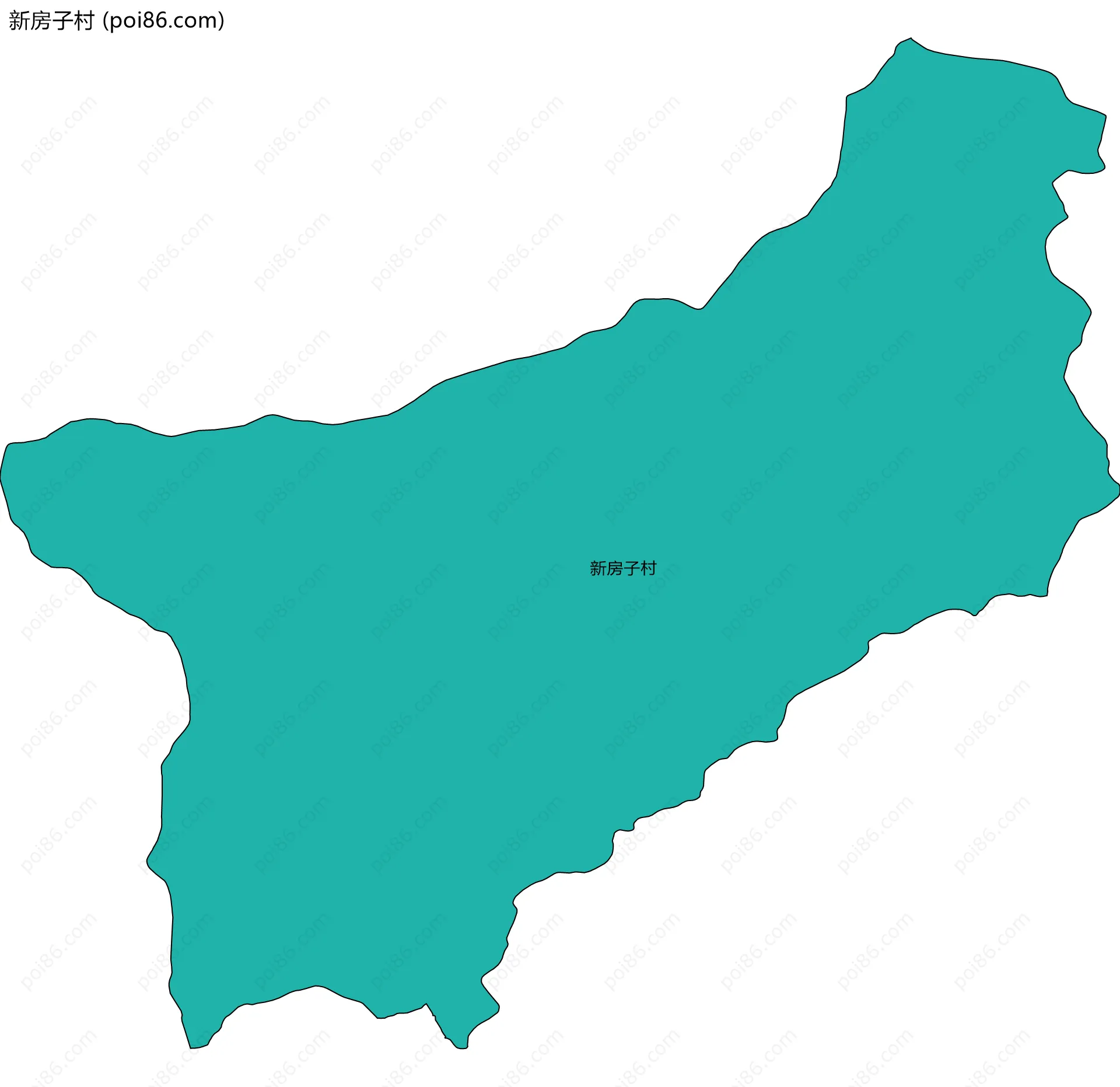 新房子村边界地图