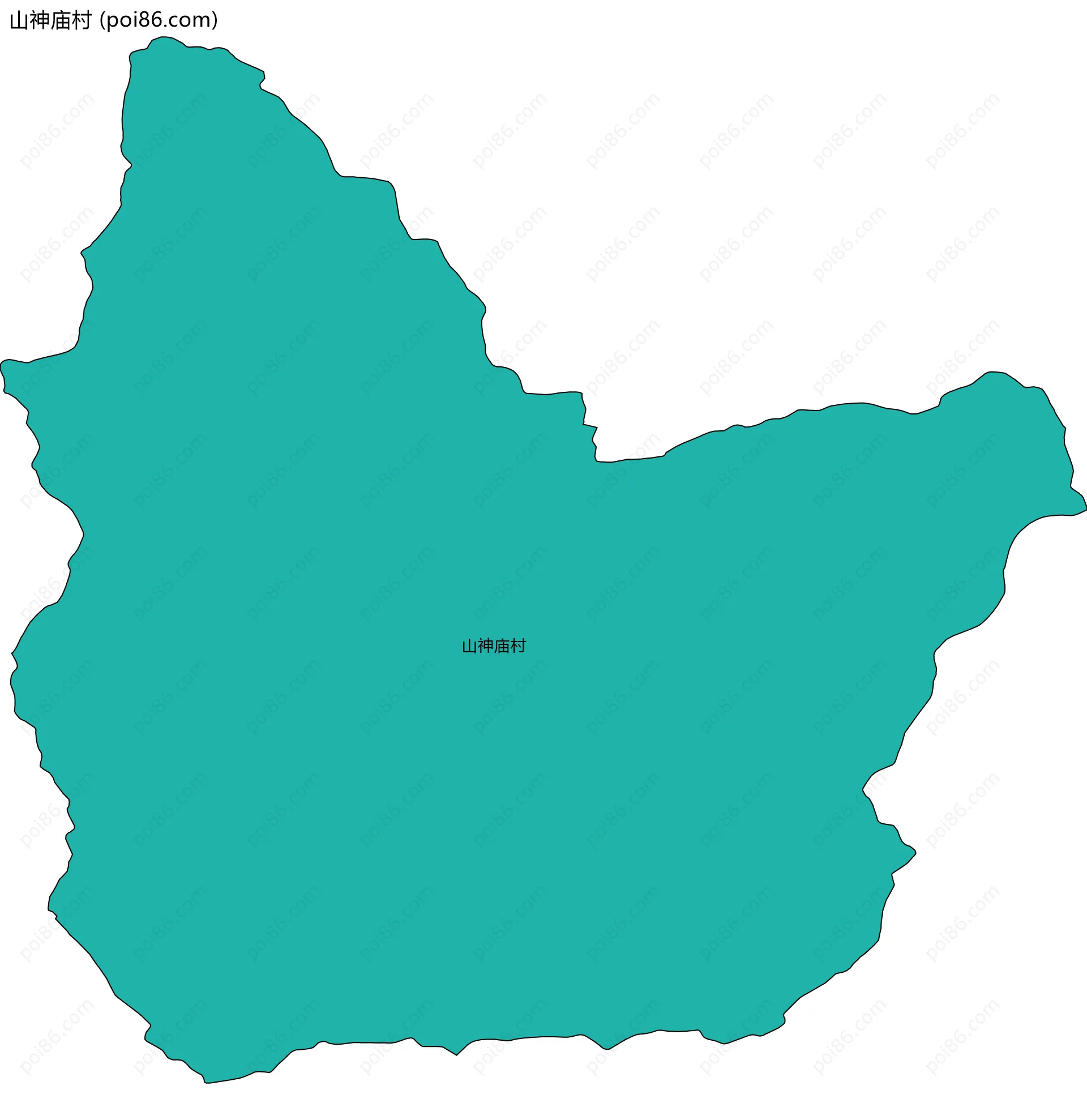 山神庙村边界地图