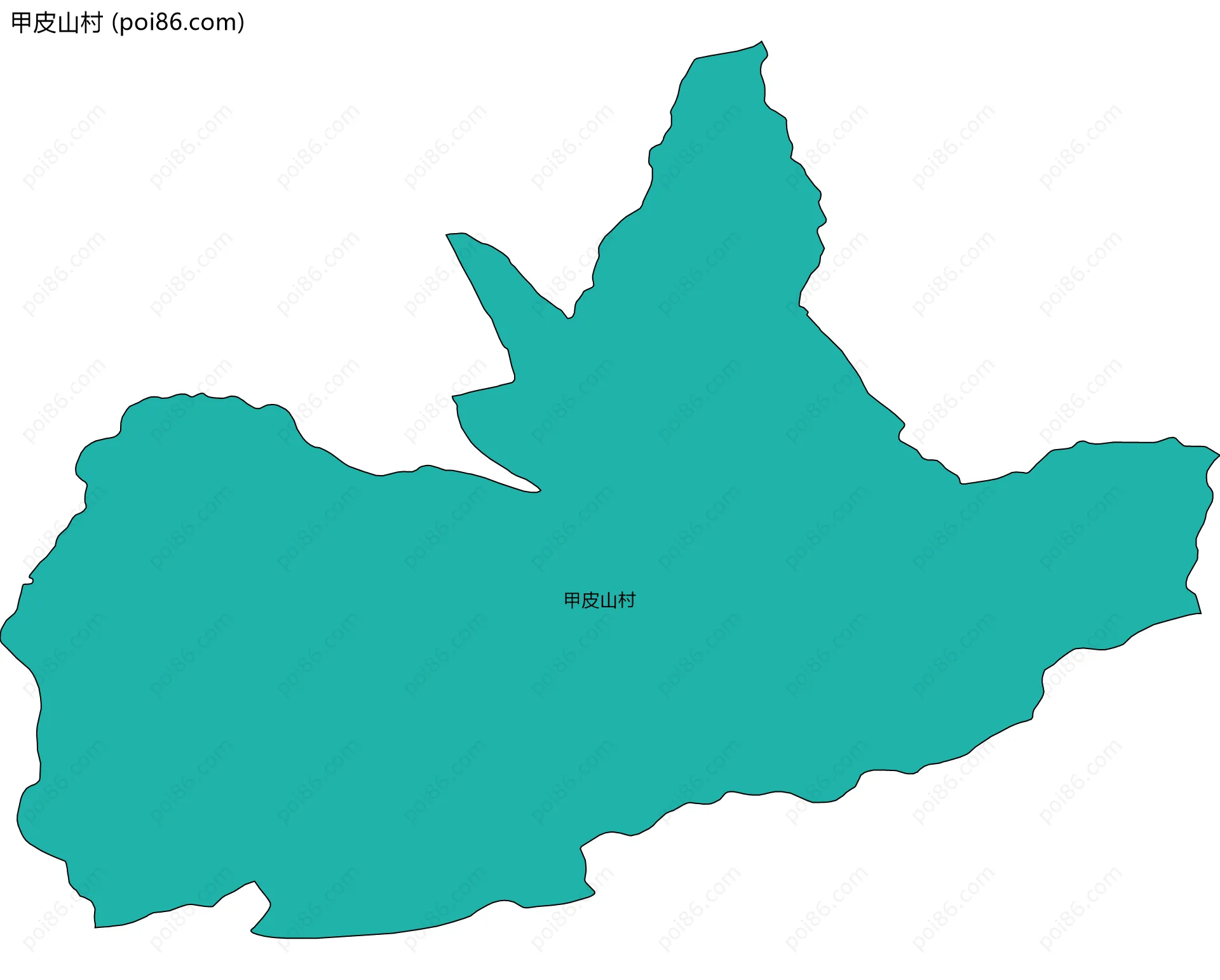 甲皮山村边界地图