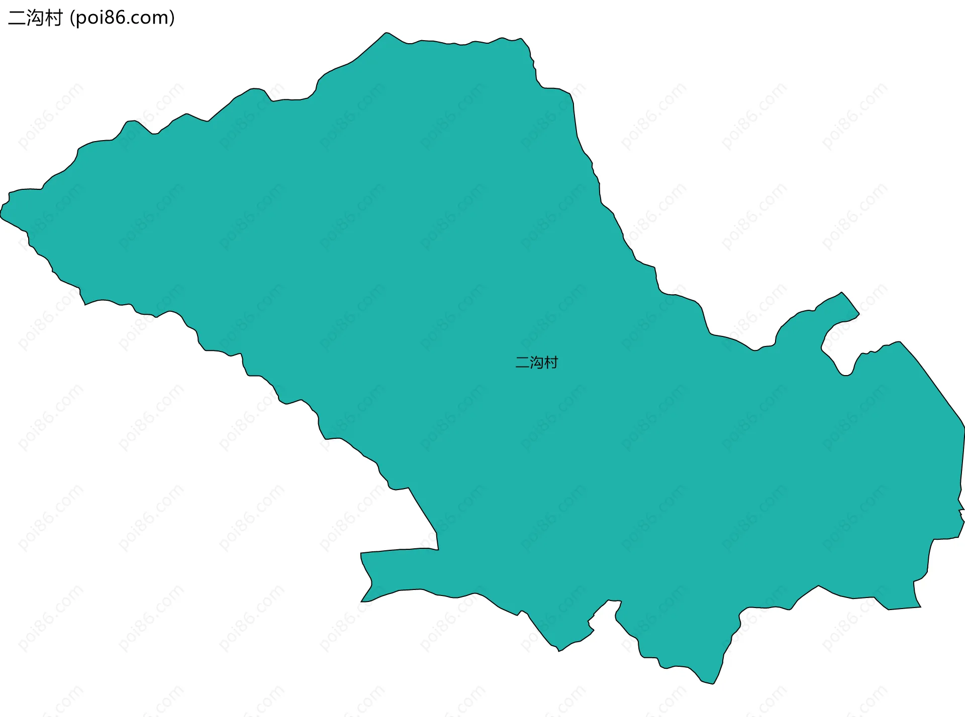 二沟村边界地图