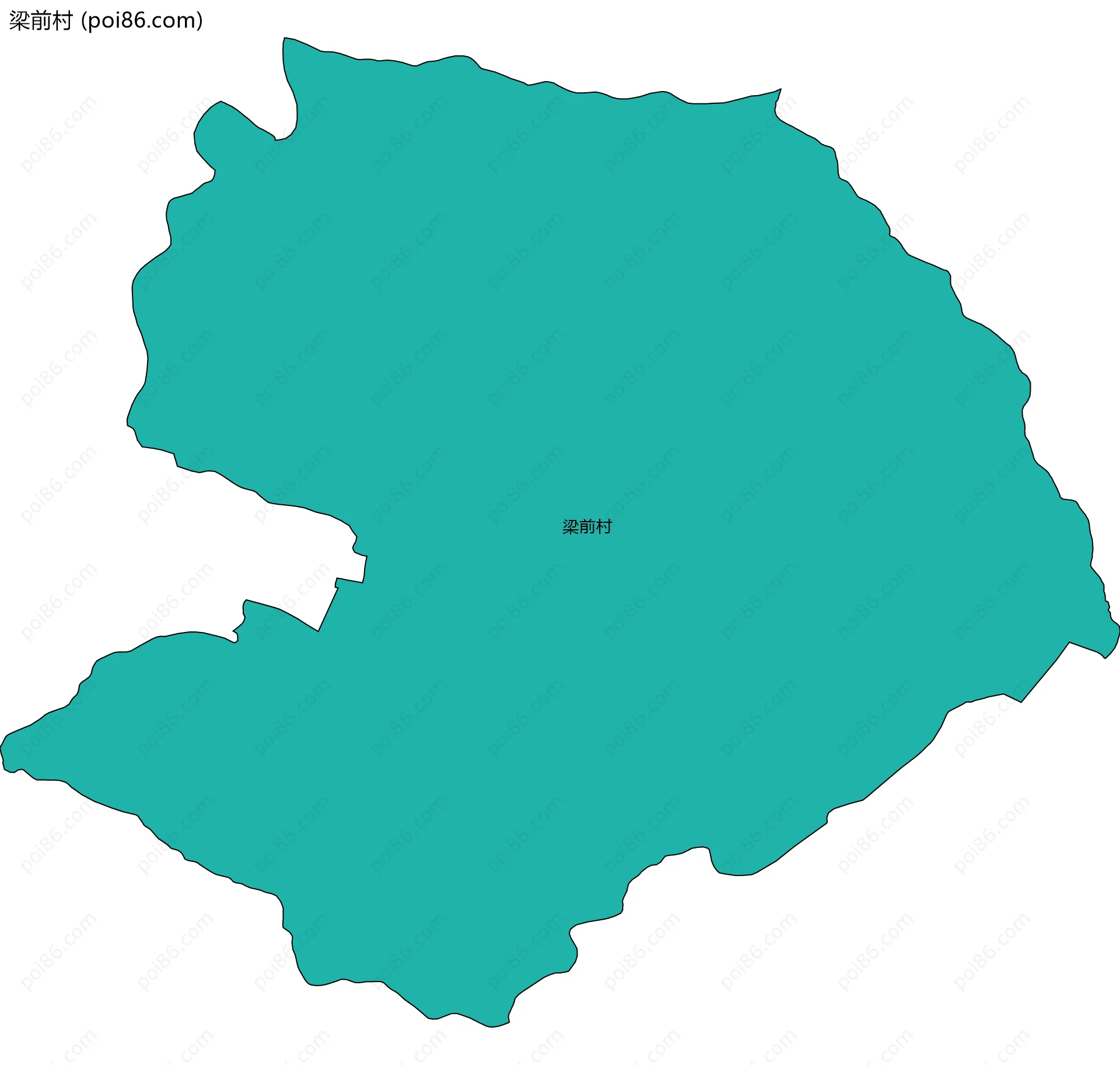 梁前村边界地图