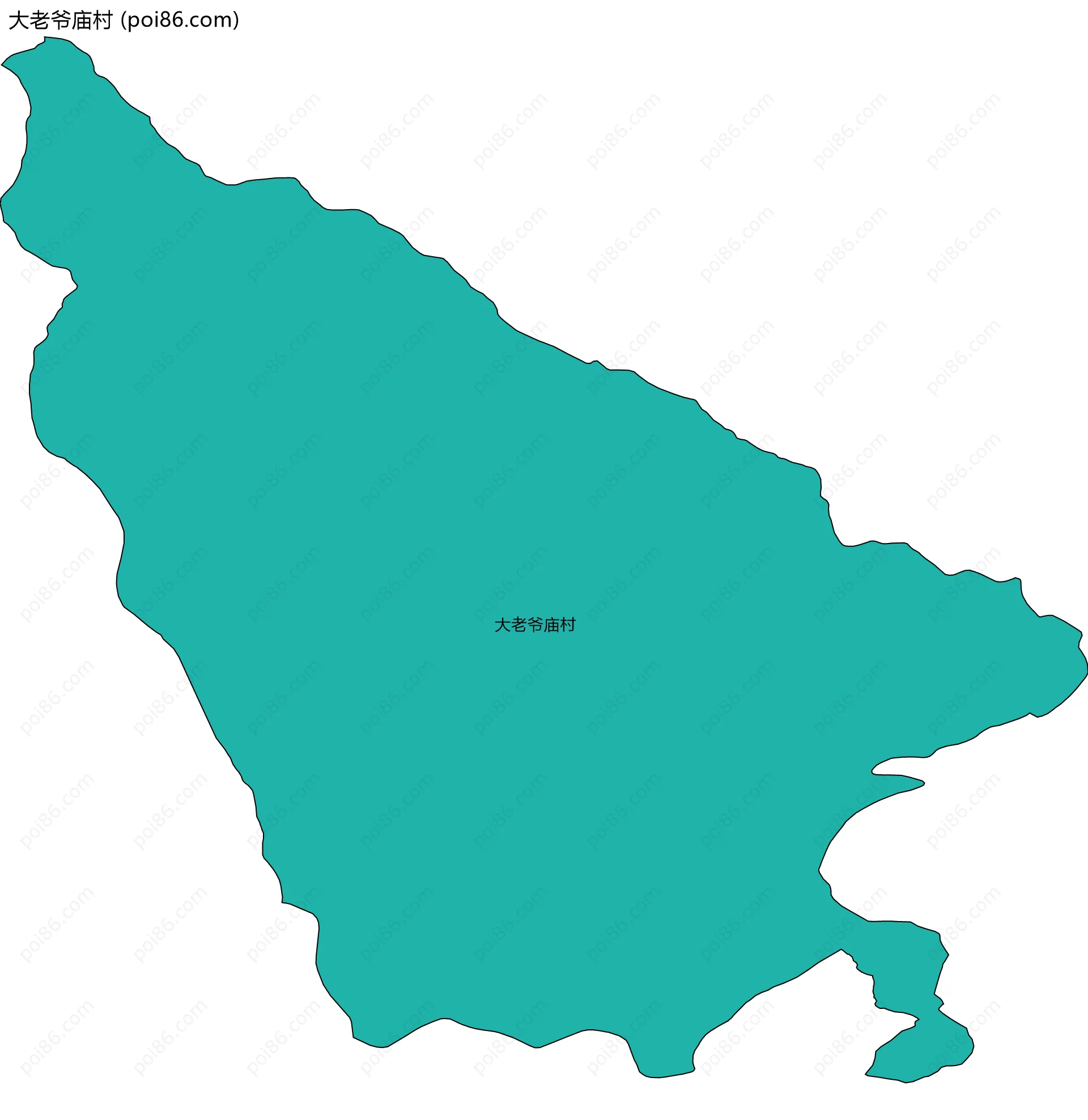大老爷庙村边界地图