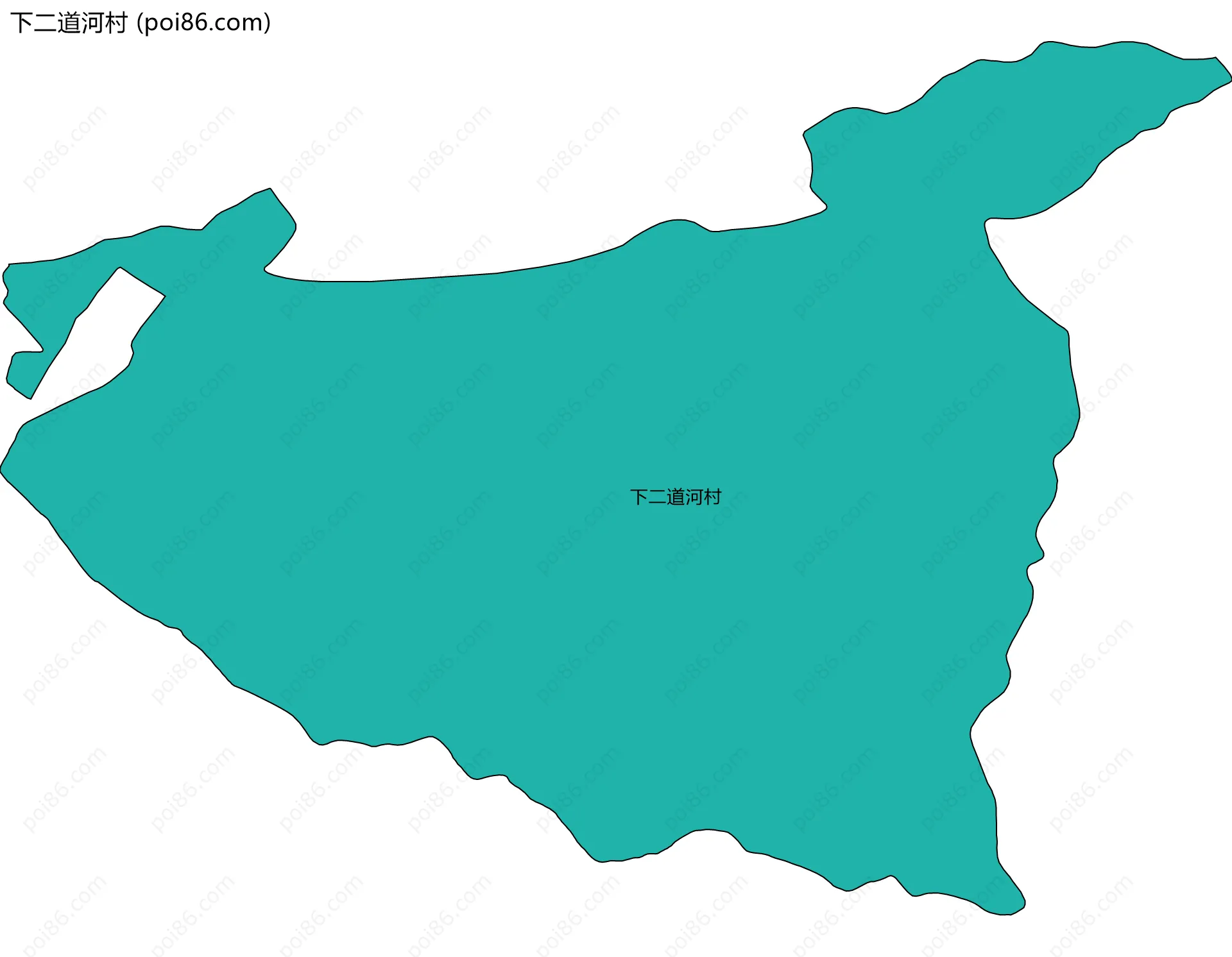 下二道河村边界地图
