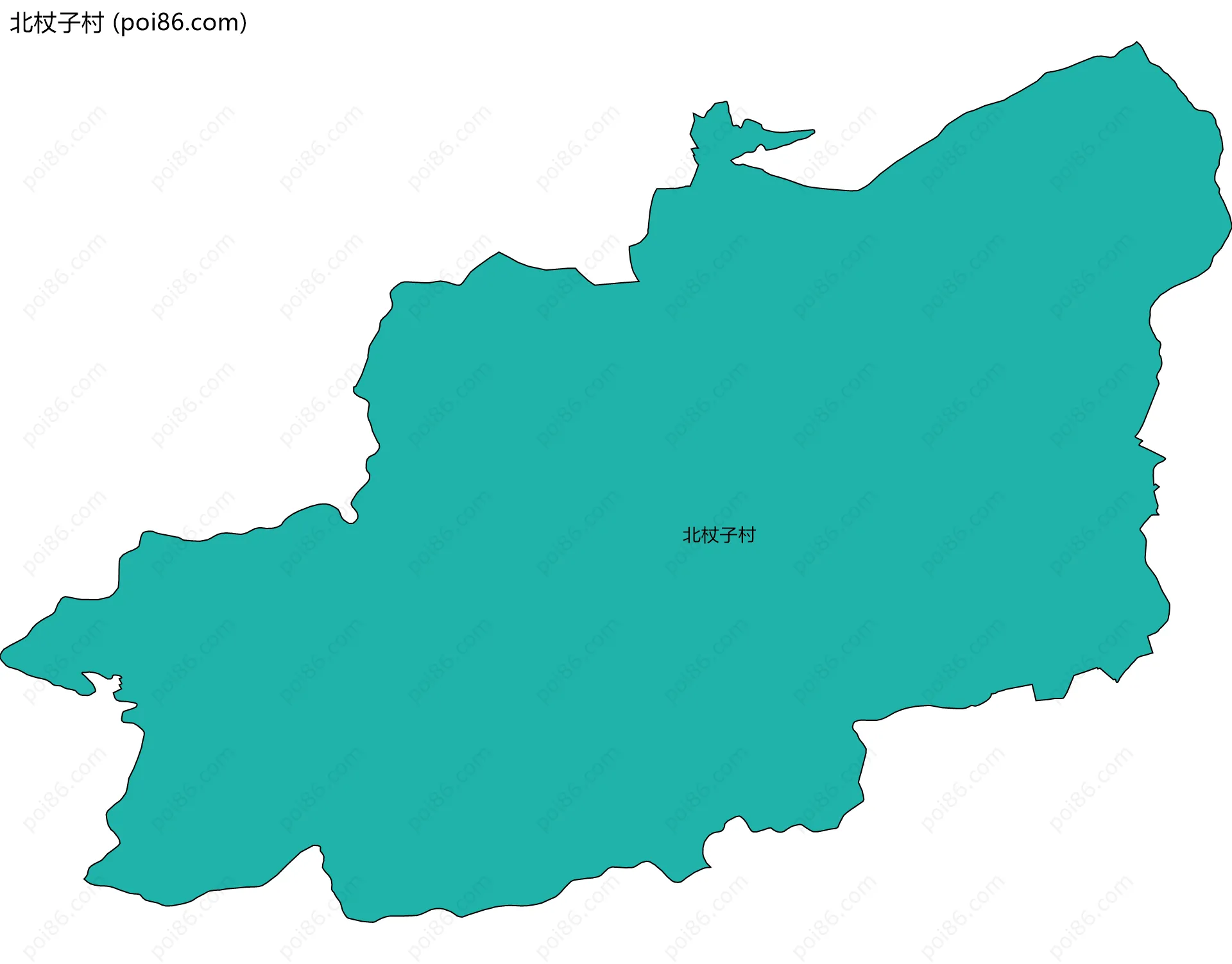 北杖子村边界地图