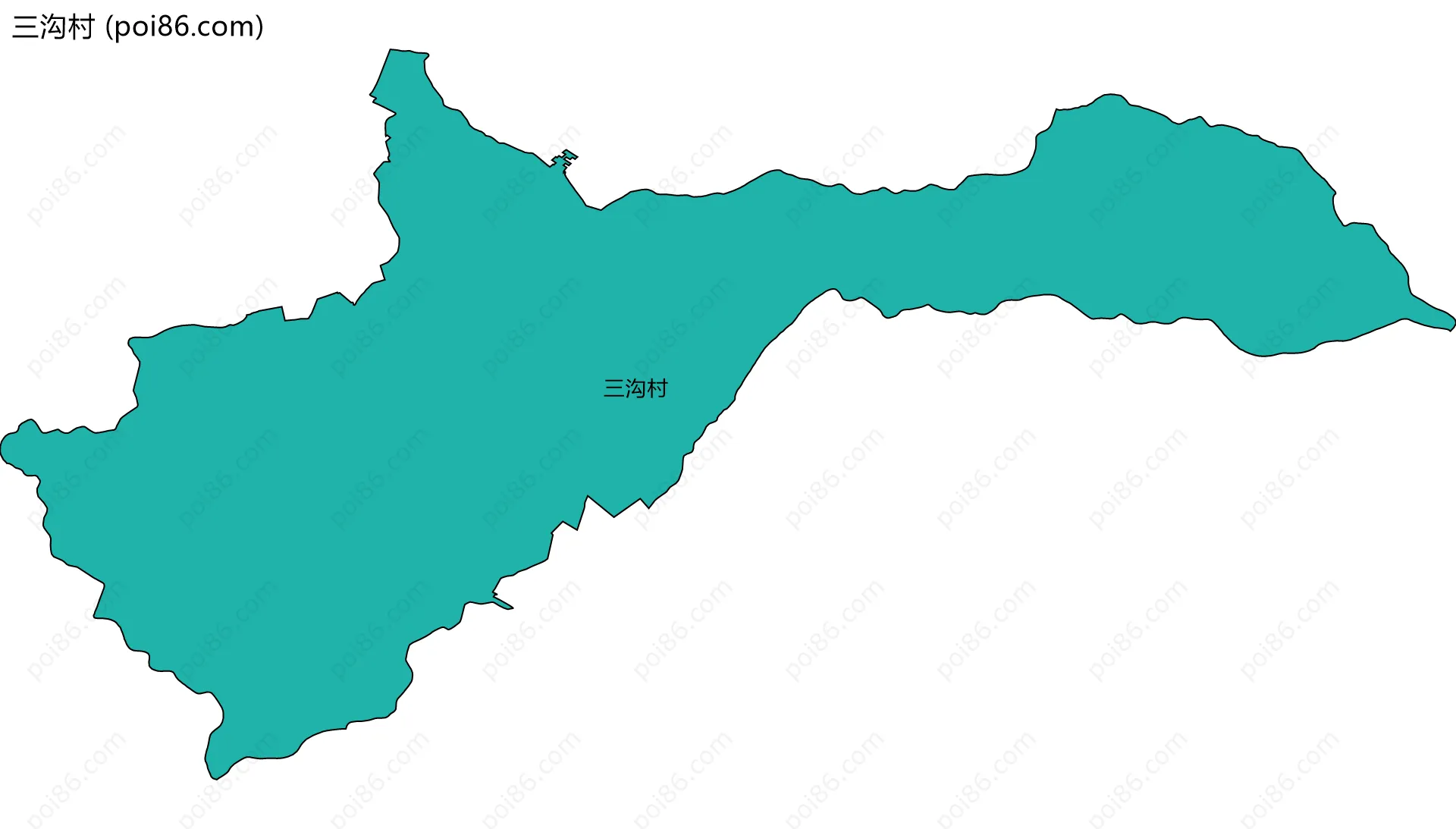 三沟村边界地图