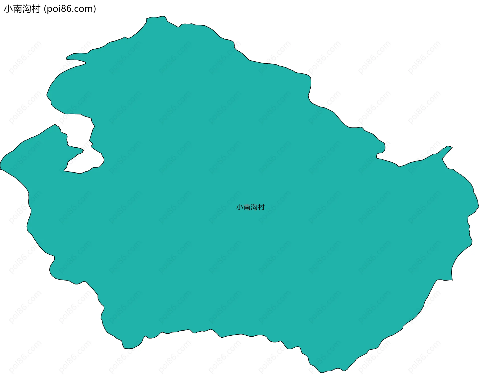 小南沟村边界地图