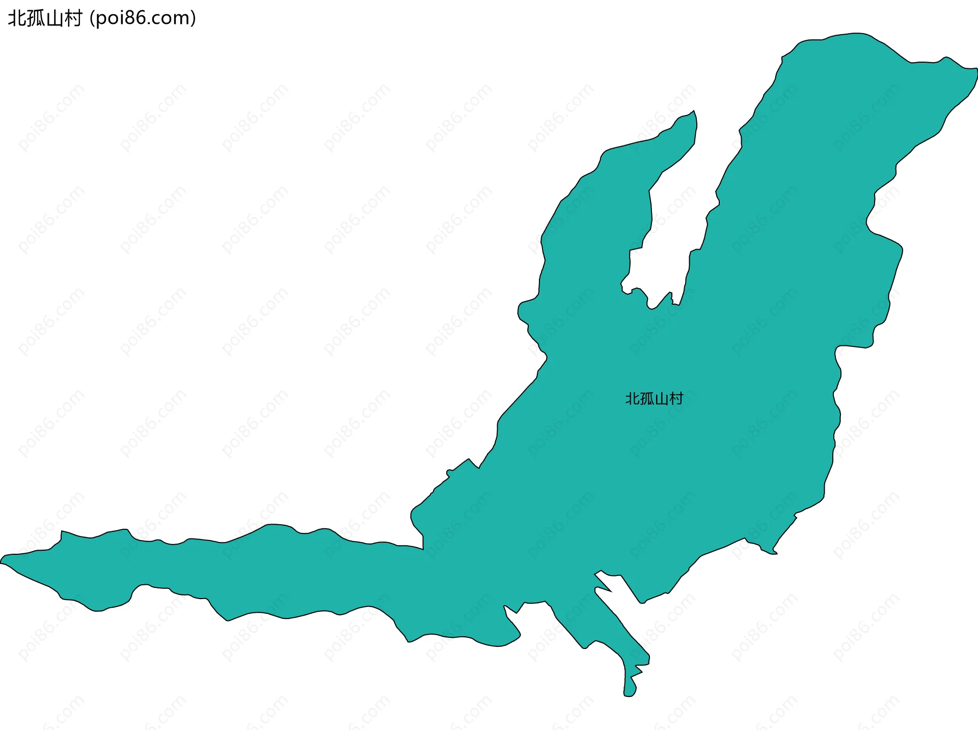 北孤山村边界地图
