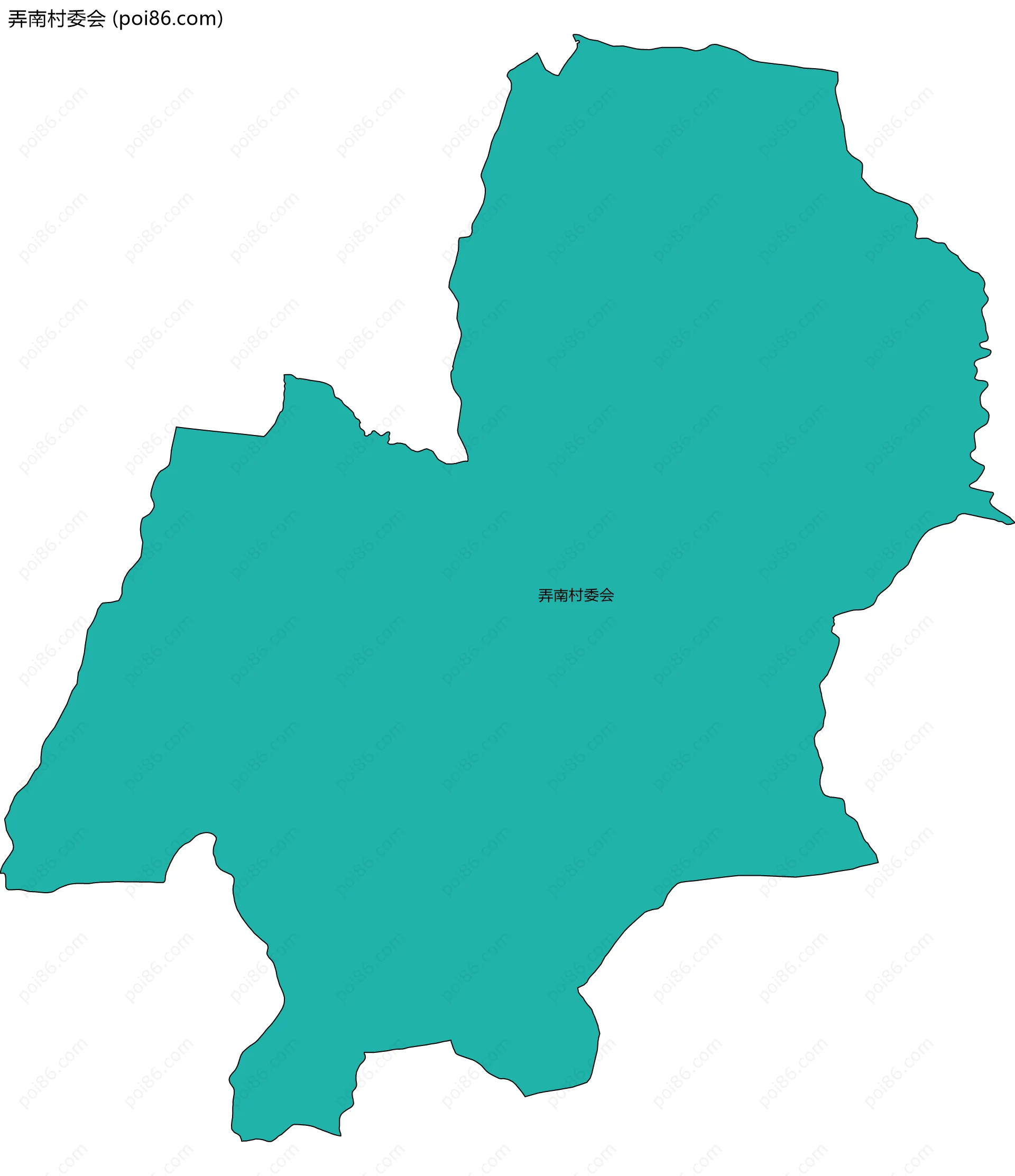 弄南村委会边界地图
