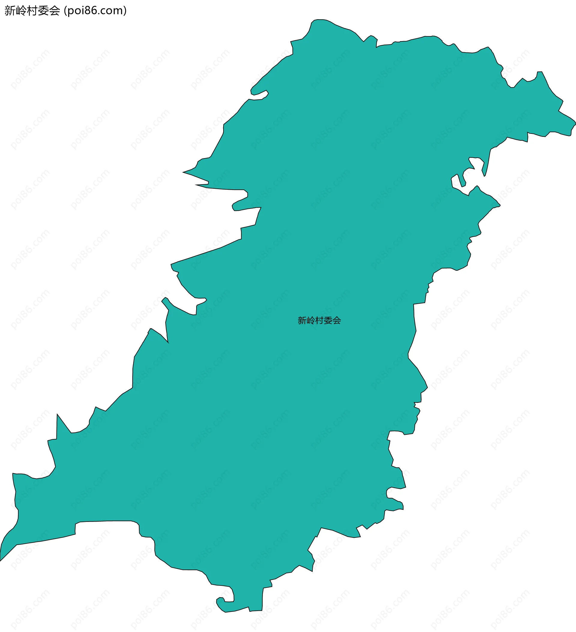 新岭村委会边界地图
