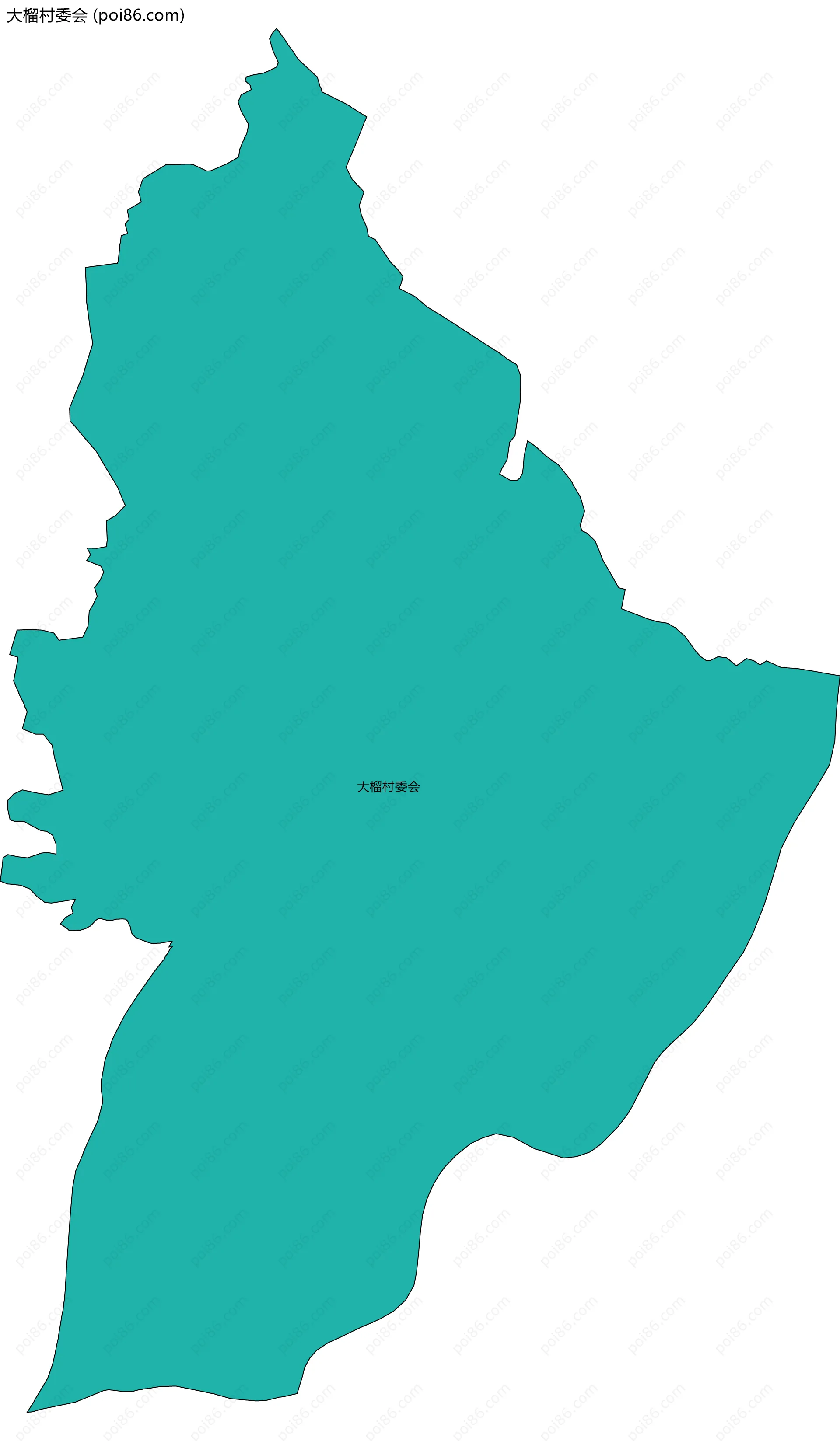 大榴村委会边界地图