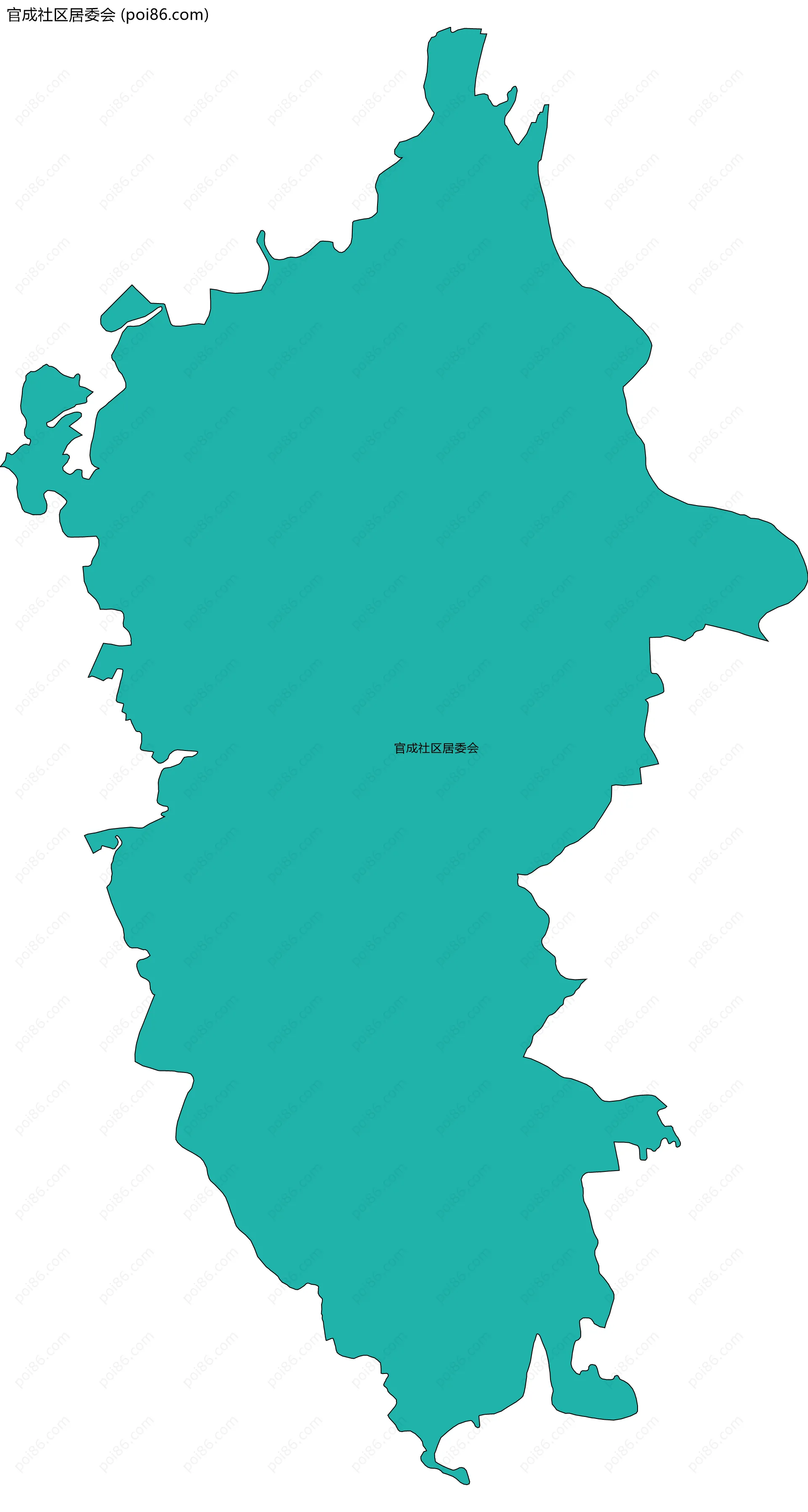官成社区居委会边界地图