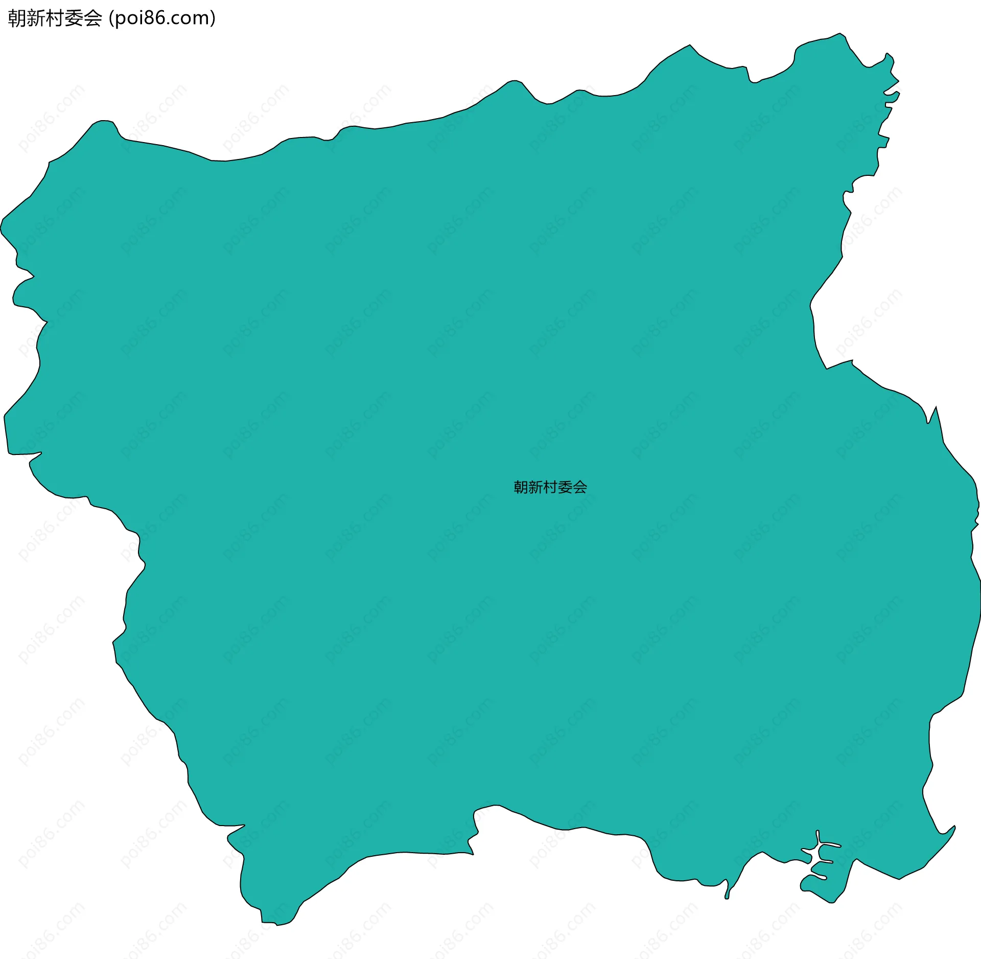 朝新村委会边界地图