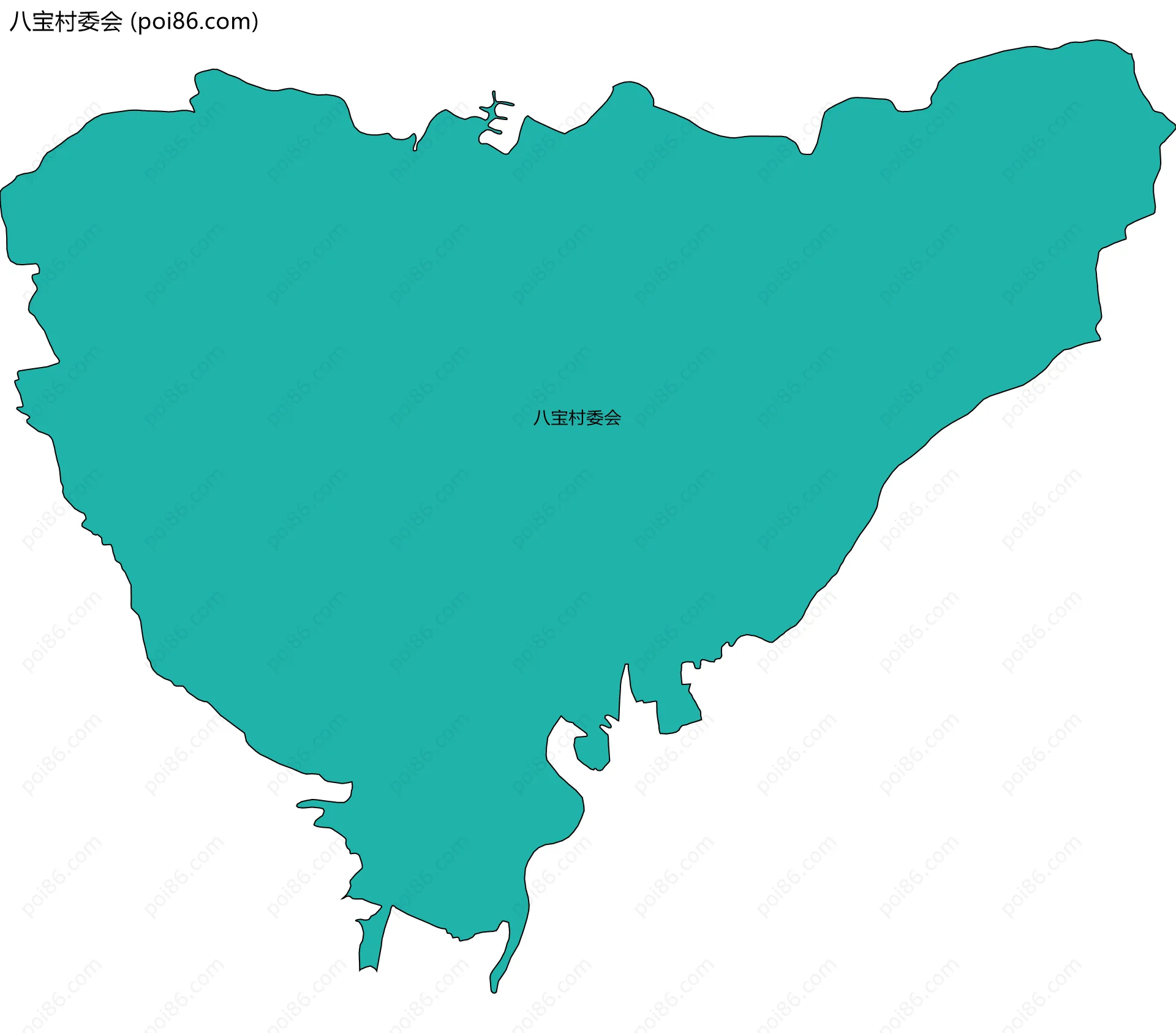 八宝村委会边界地图