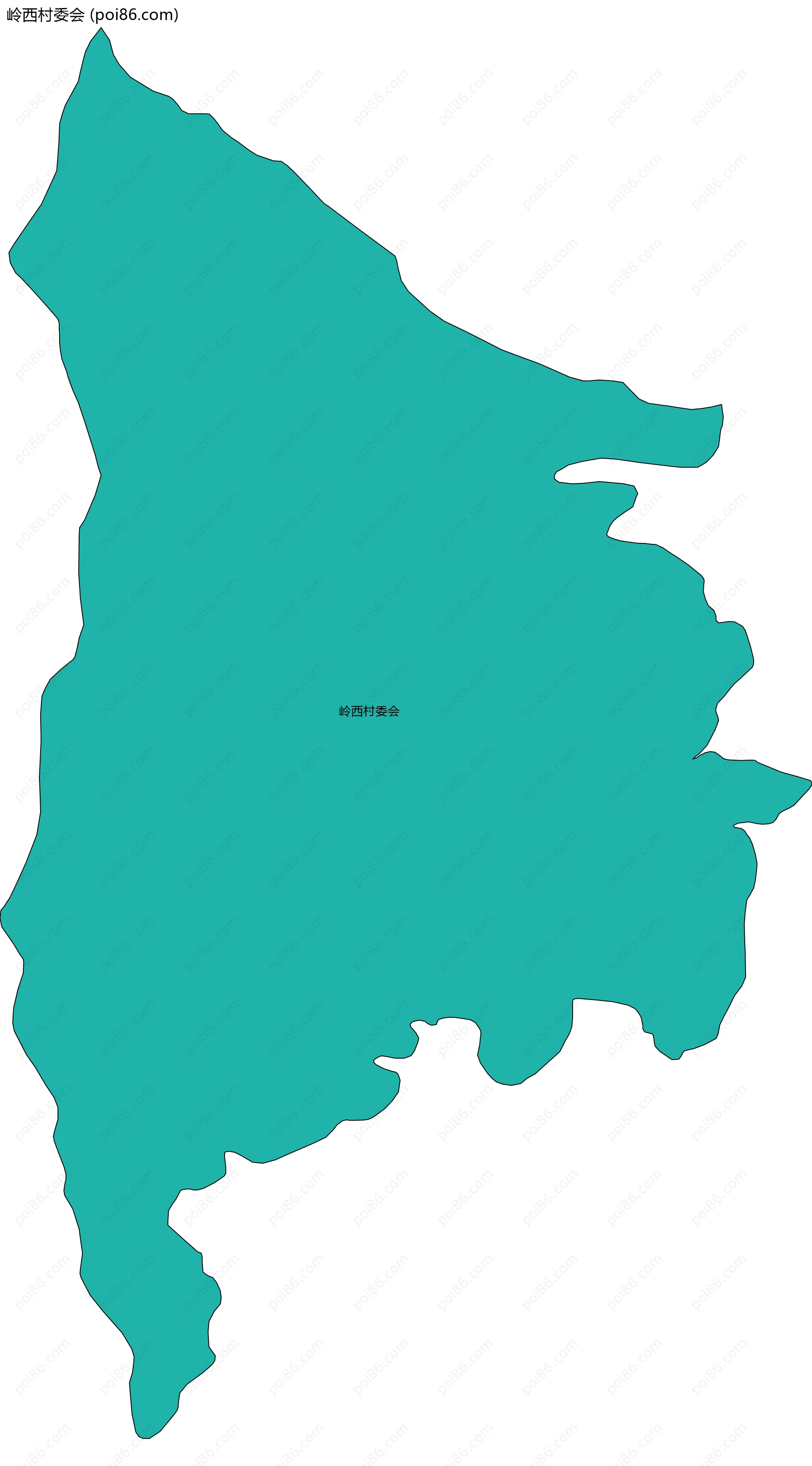 岭西村委会边界地图