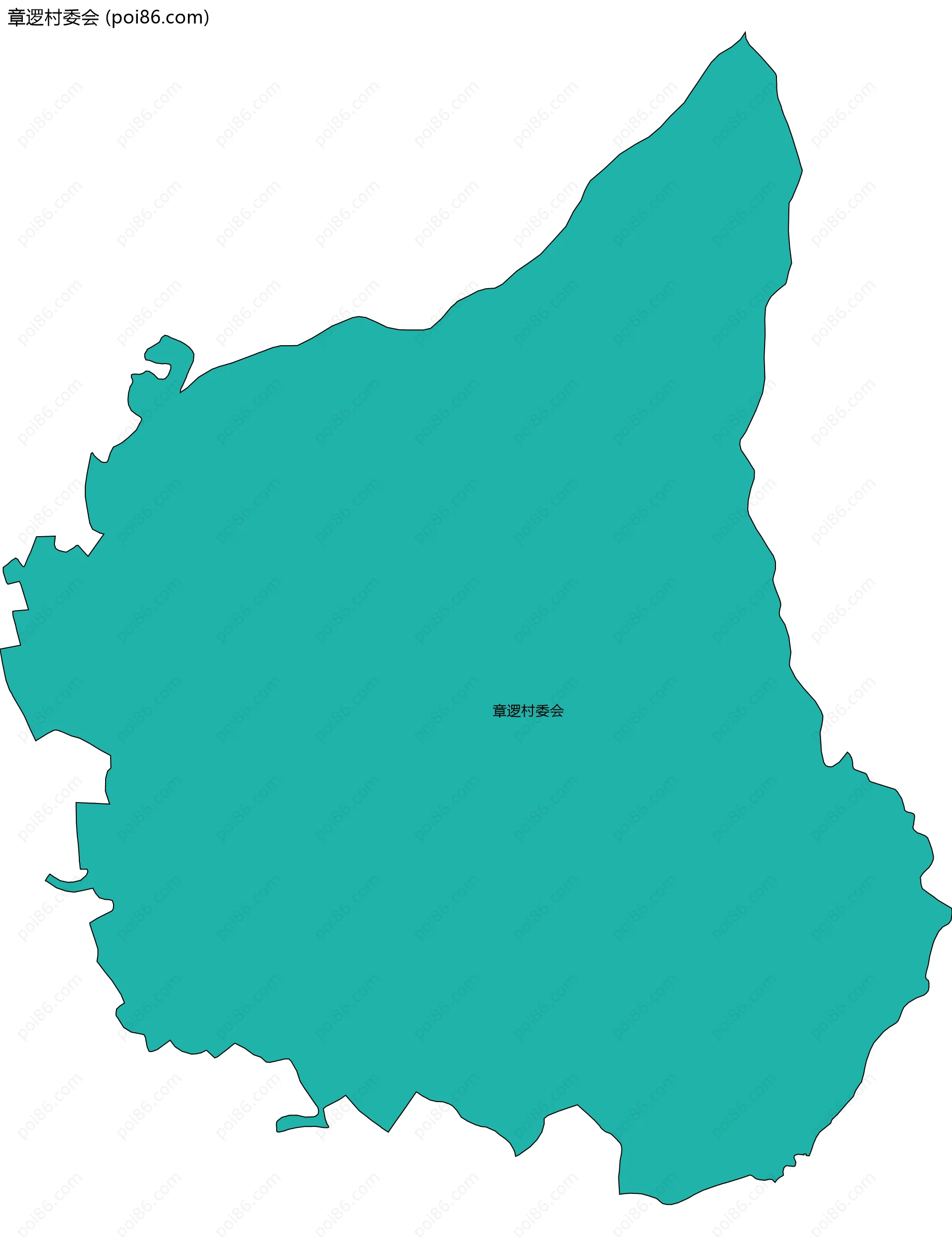 章逻村委会边界地图