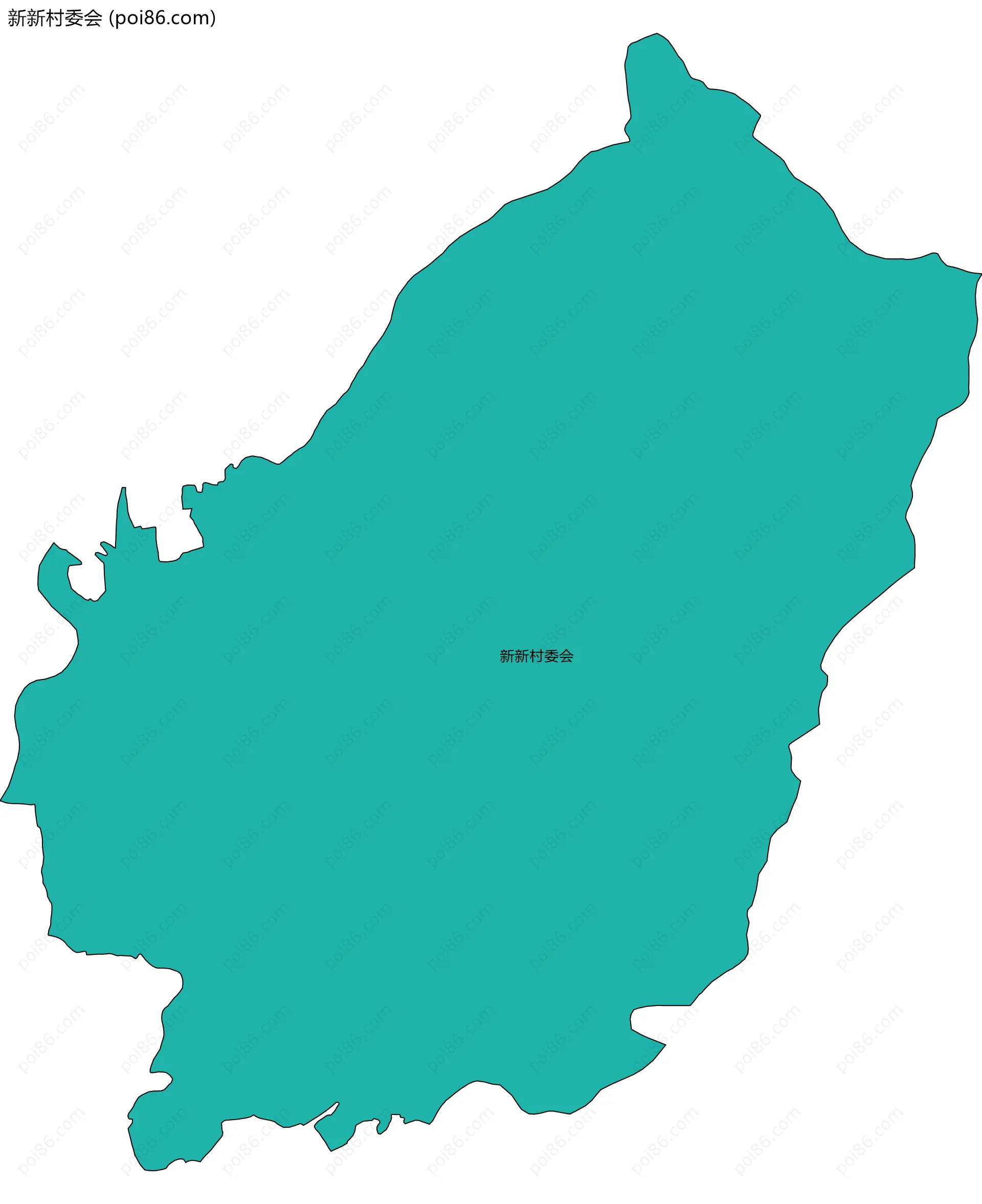 新新村委会边界地图