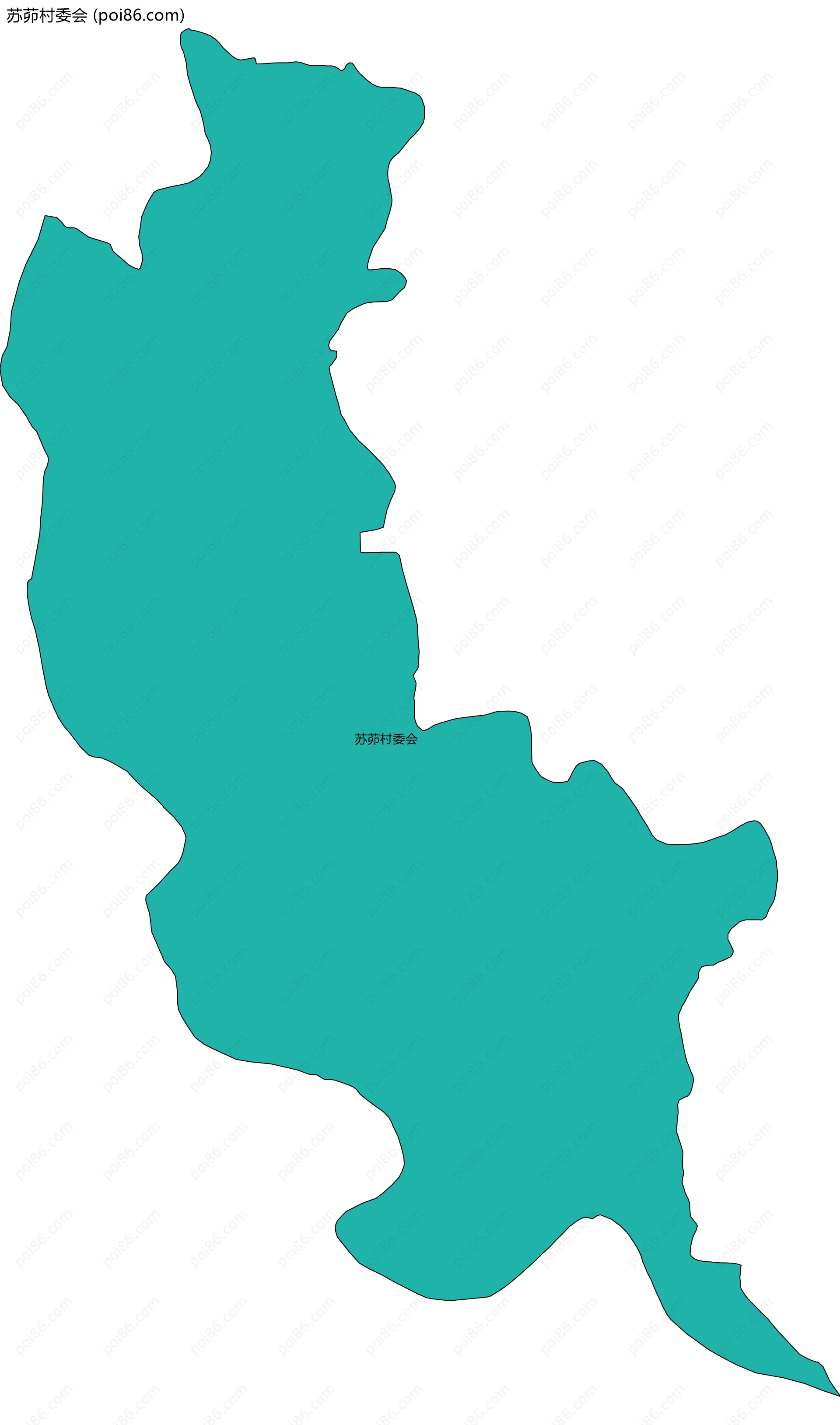 苏茆村委会边界地图