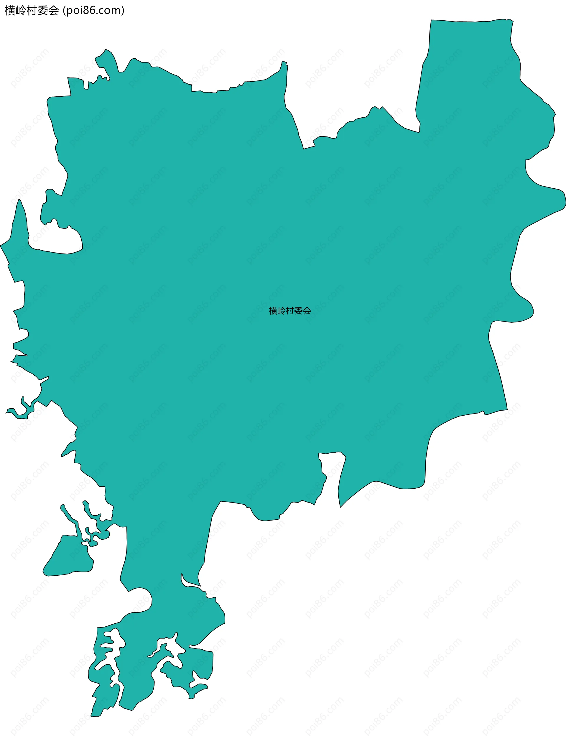 横岭村委会边界地图