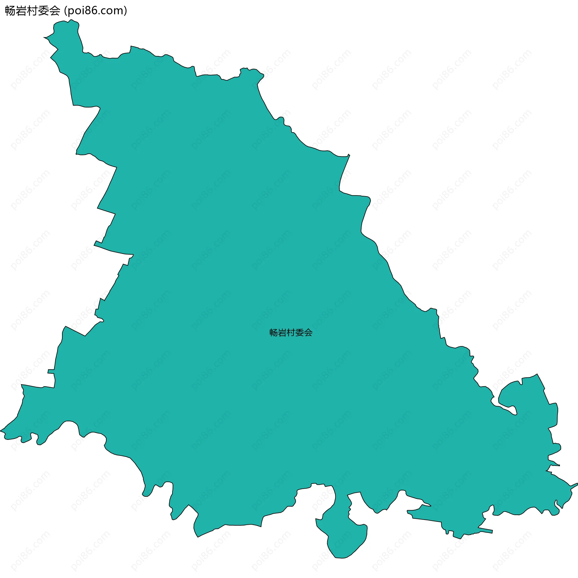 畅岩村委会边界地图