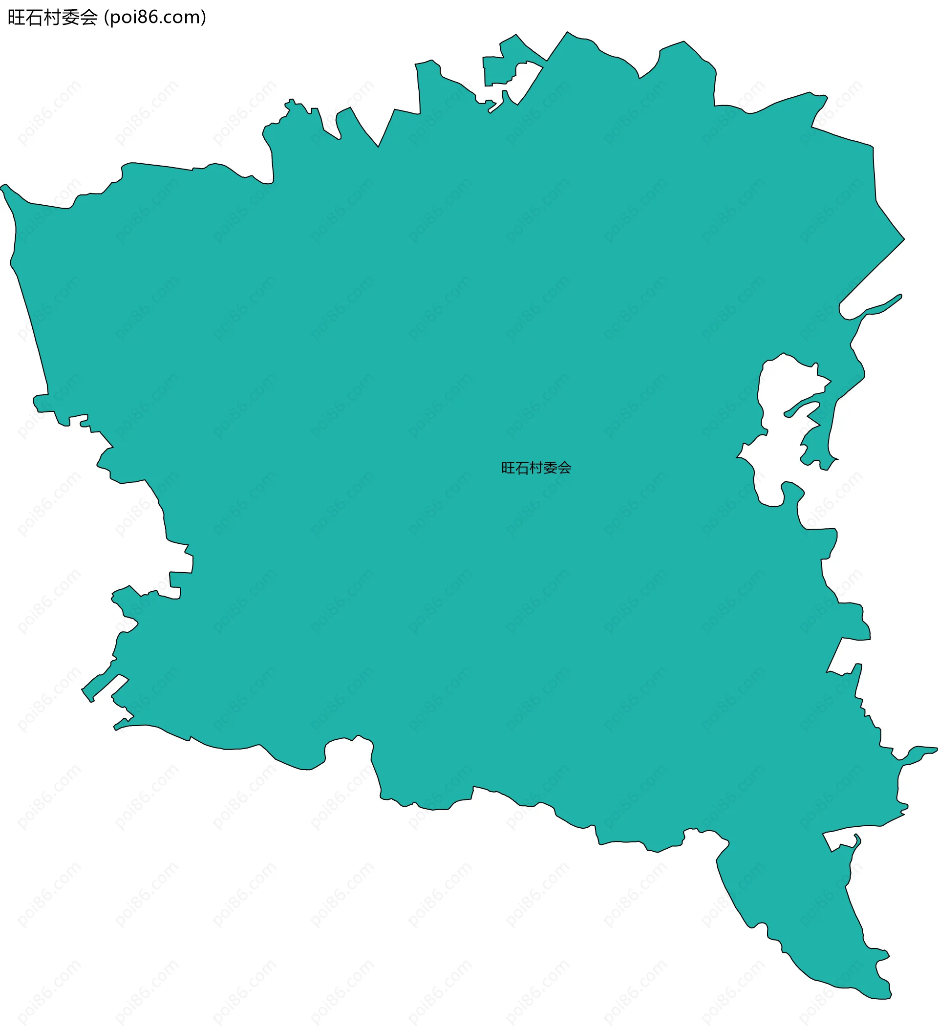 旺石村委会边界地图